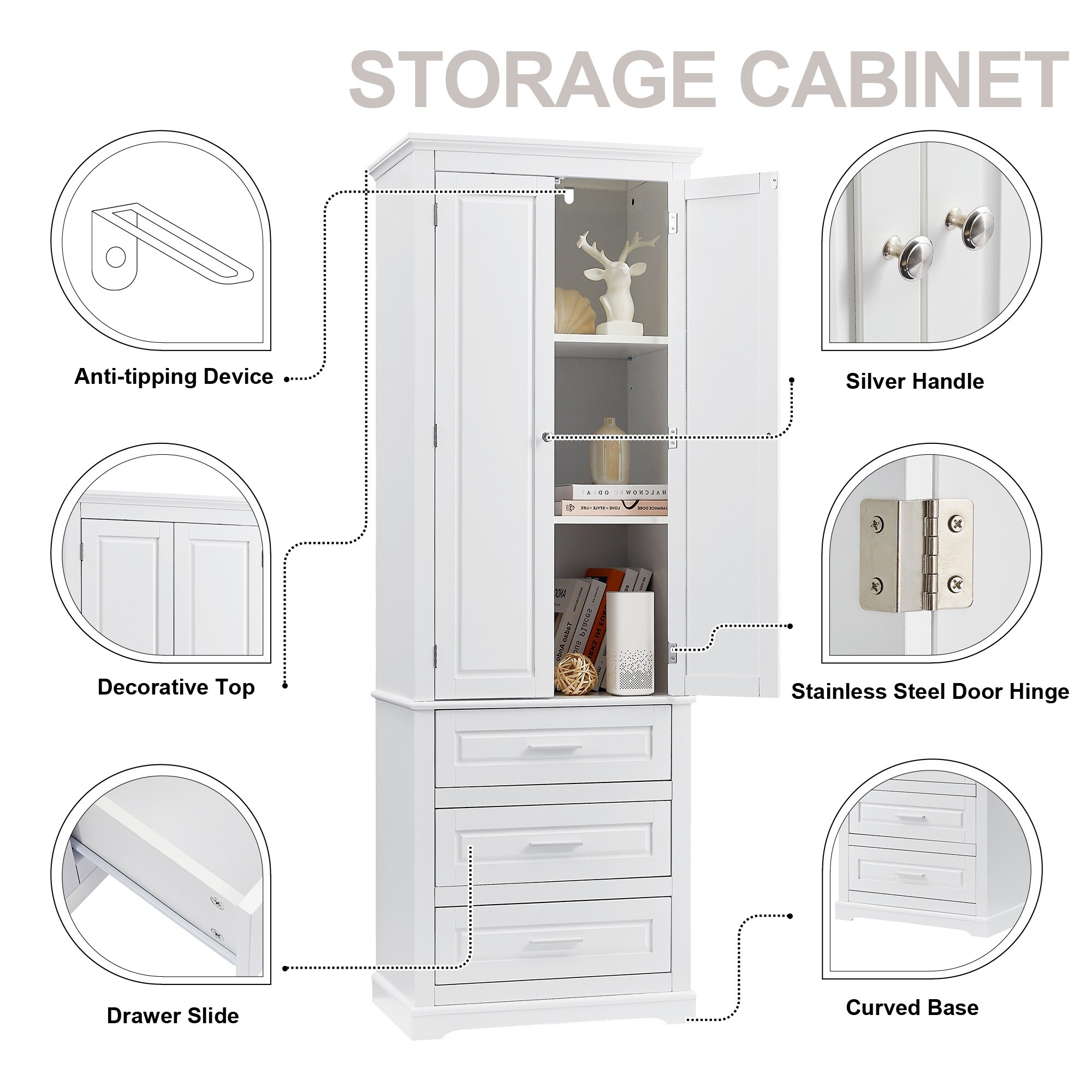 HyperDrop Cart ZW-WF299282AAK Linen-Cabinets - View #4