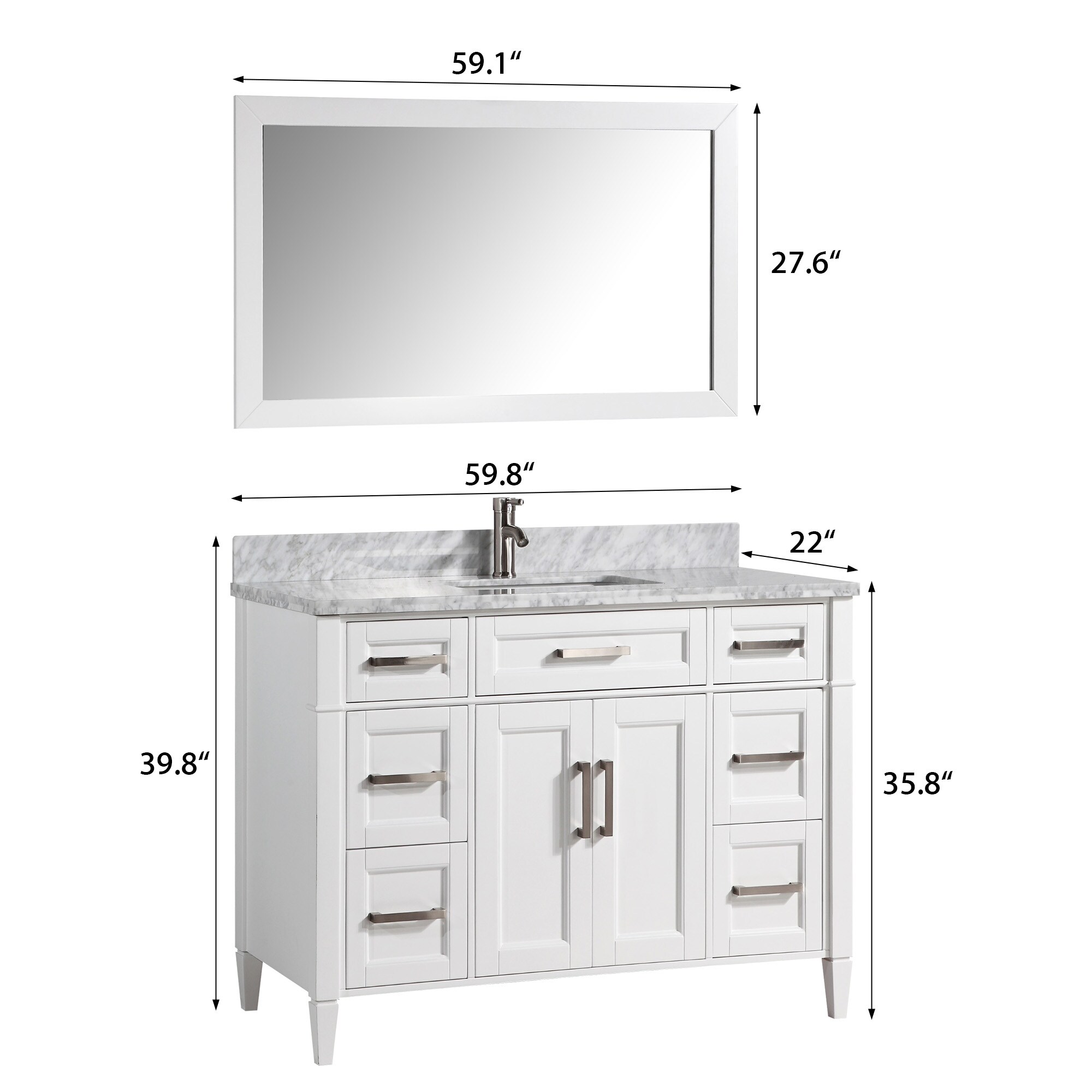 Vanity Art VA2060-SW Bath-Vanity-Combo - View #15