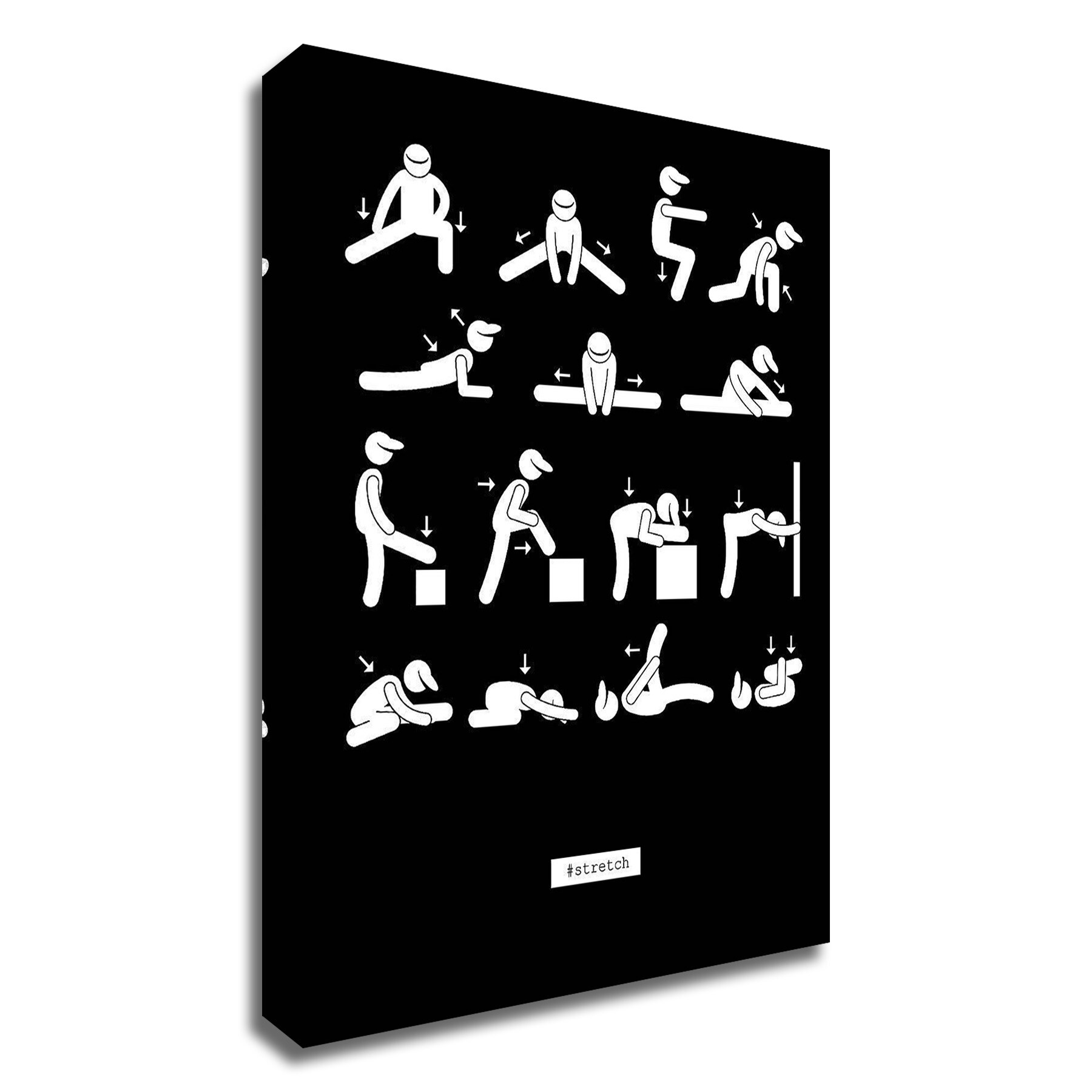 Tangletown Fine Art 8IN32149C-1824 Workout Graphinc 24-in H x 18-in W Inspirational Print on Canvas