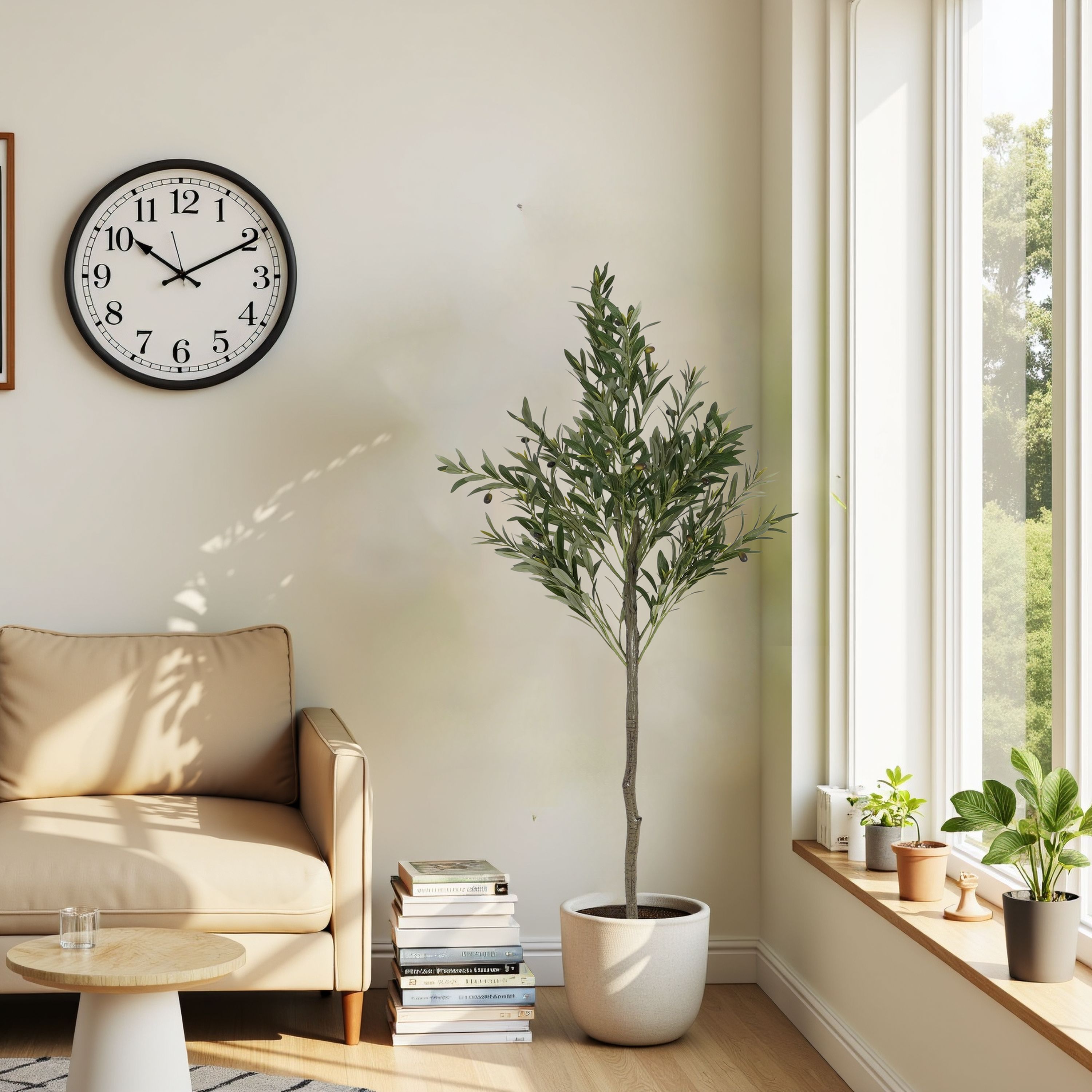 Christopher Knight Home 335266 Lawson Artificial Olive Tree with Pot-Green