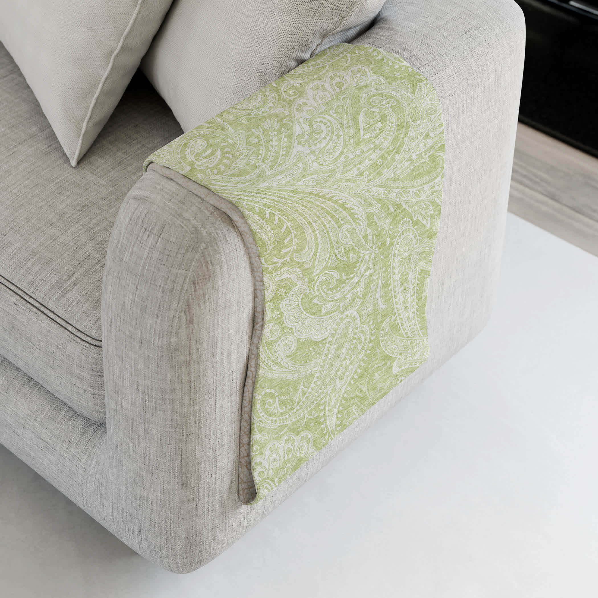 Premium Machine Washable Addison ASB654 Aloe 50 x 70 inches Sherpa Throw Blanket