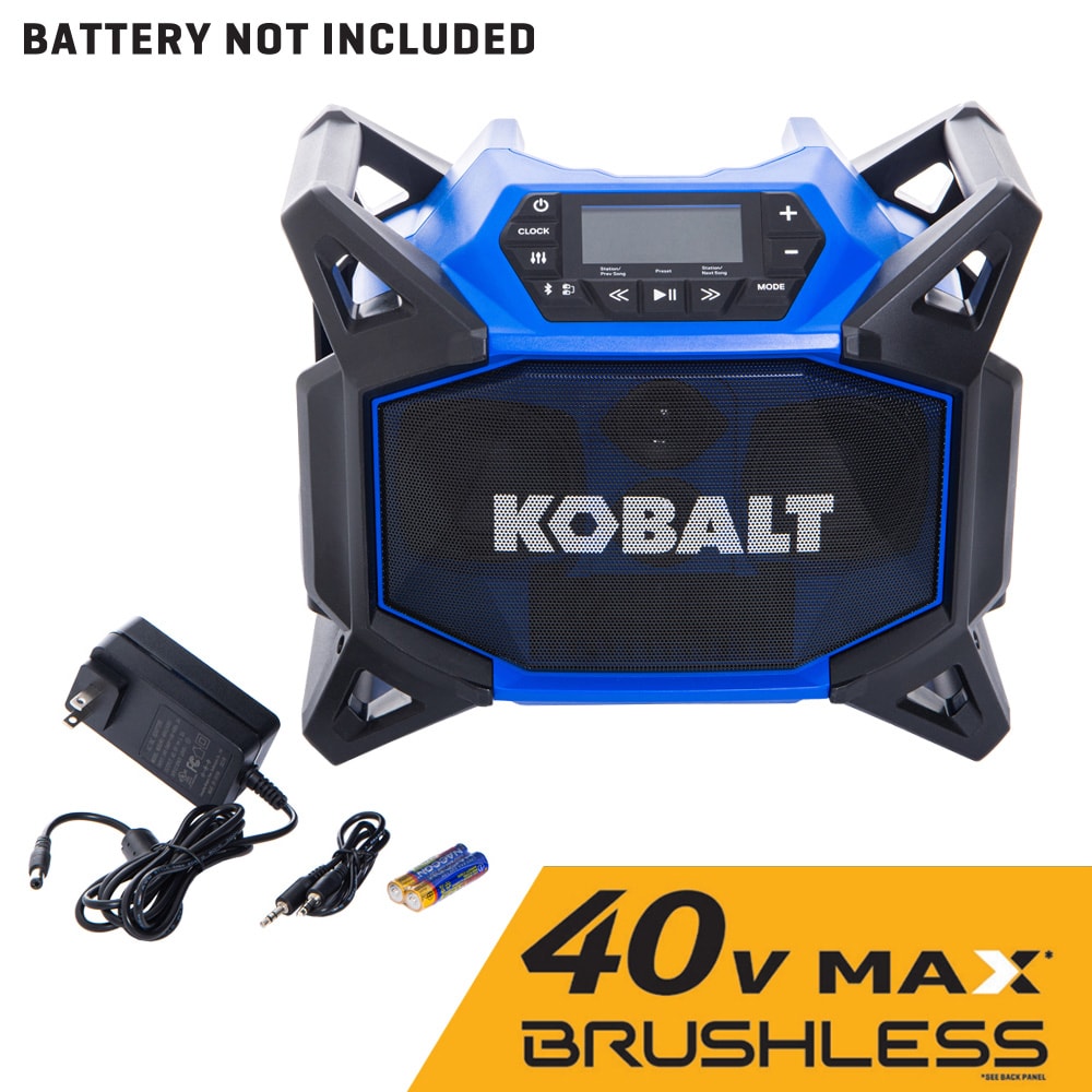 Kobalt 40-volt Water Resistant Cordless Bluetooth Compatibility Jobsite  Radio in the Jobsite Radios department at