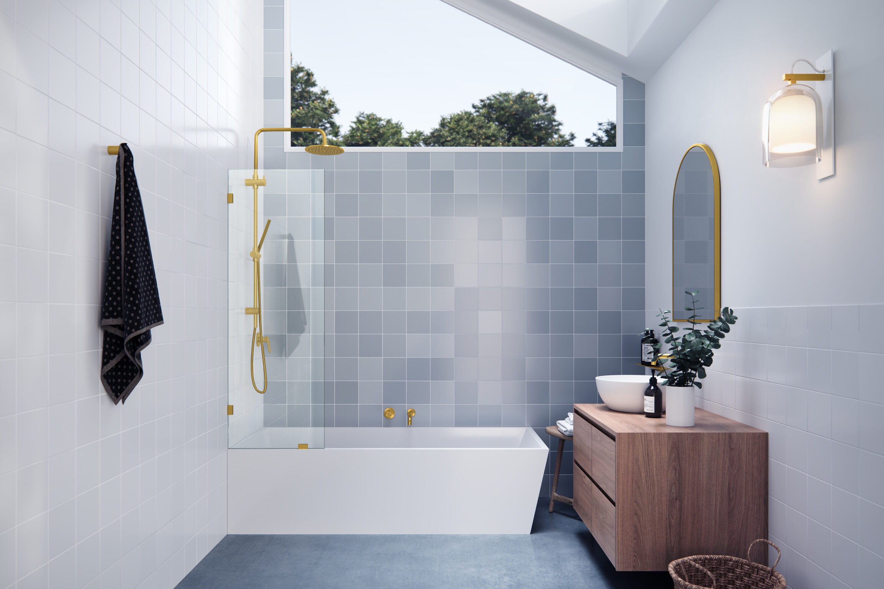 Glass Warehouse GW-BF-21.5-SB Shower-Doors - View #2