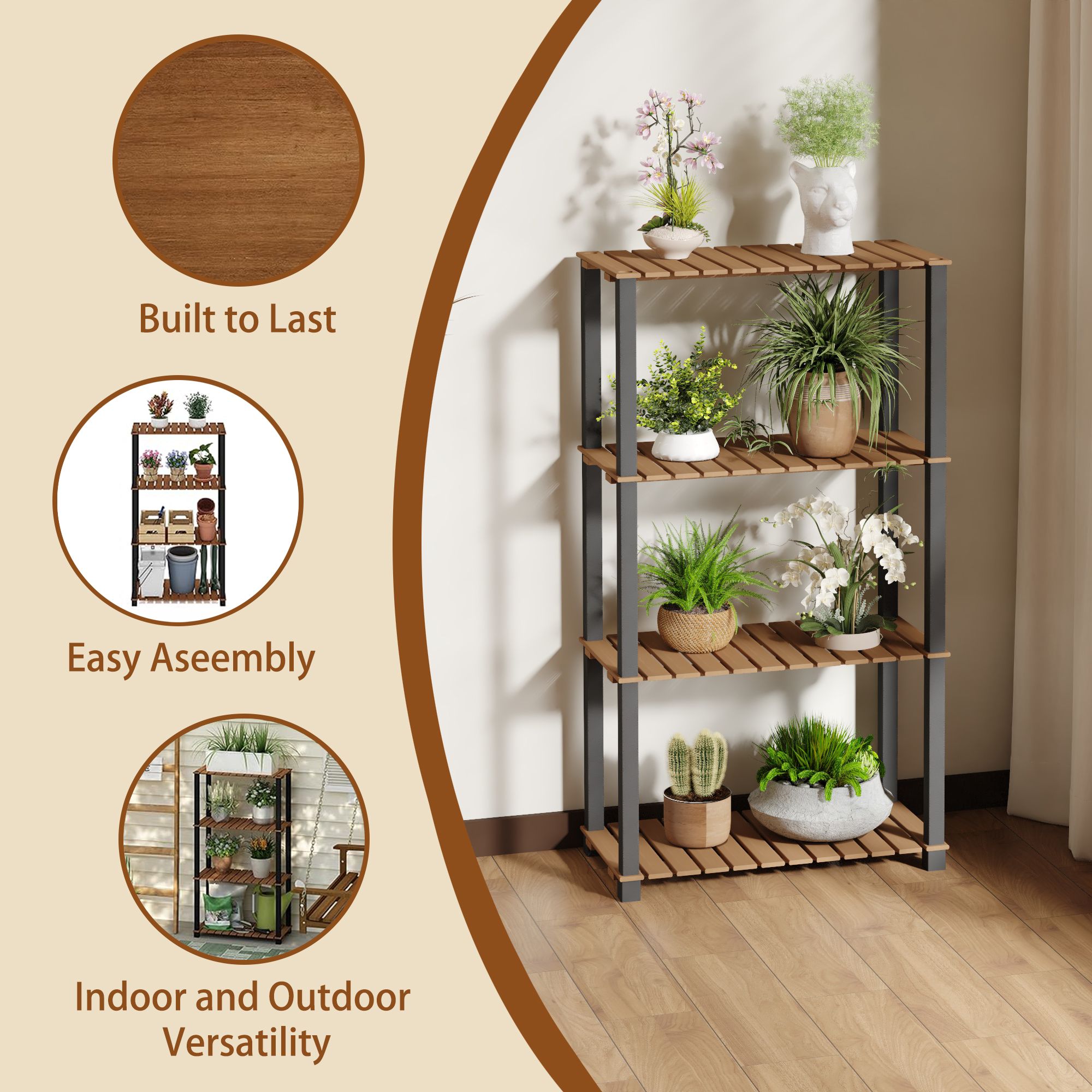 HomLux LW-22365FGBK-A Plant-Stand - View #3