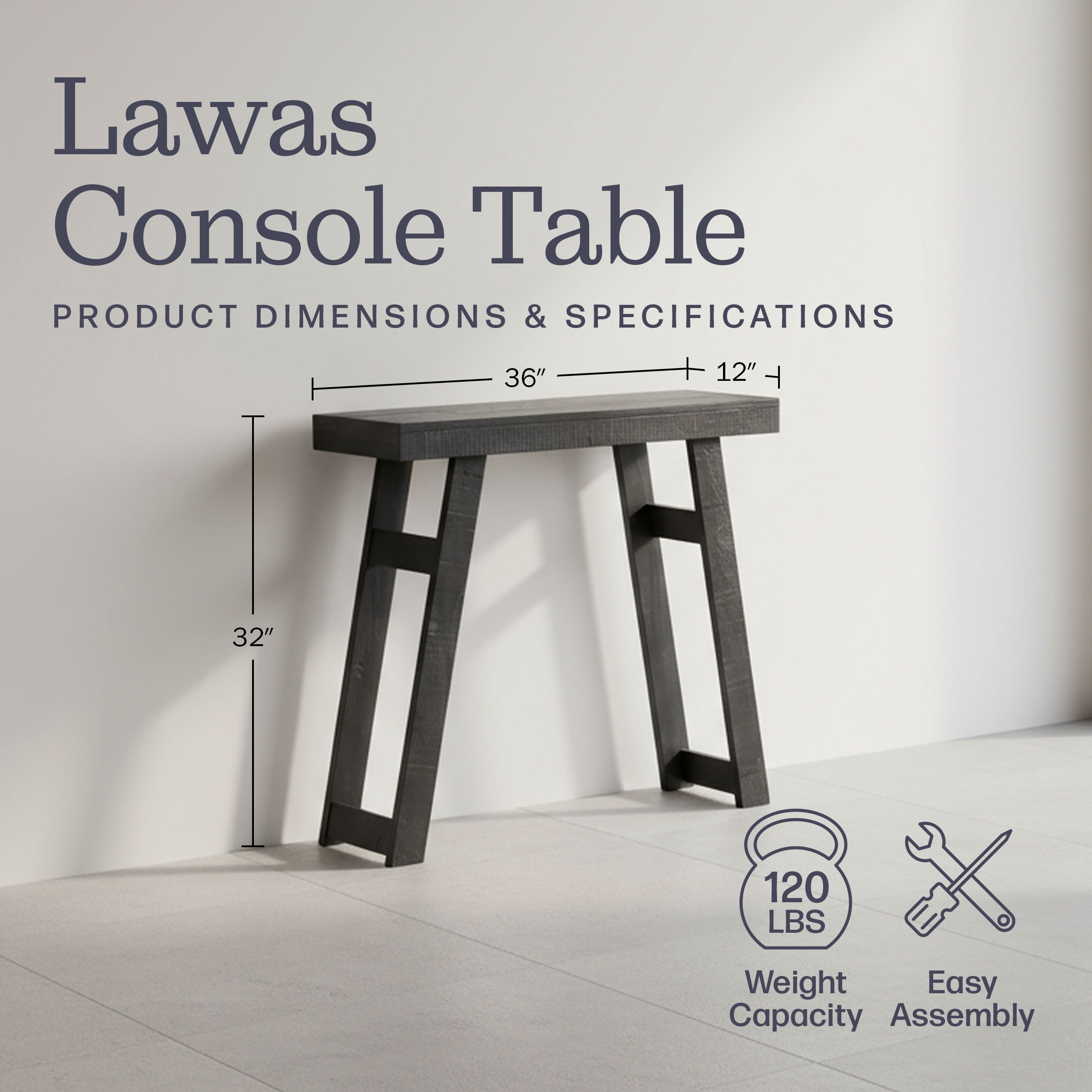 Alaterre Furniture AFTBL-022 Console-Sofa-Tables - View #3