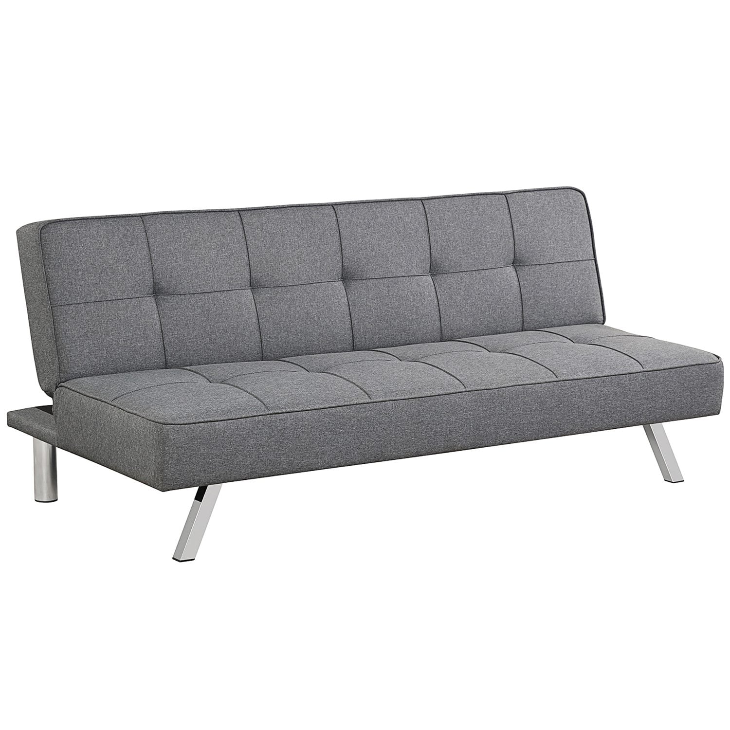Costway Convertible Futon Sofa Bed Adjustable Sleeper with Stainless ...