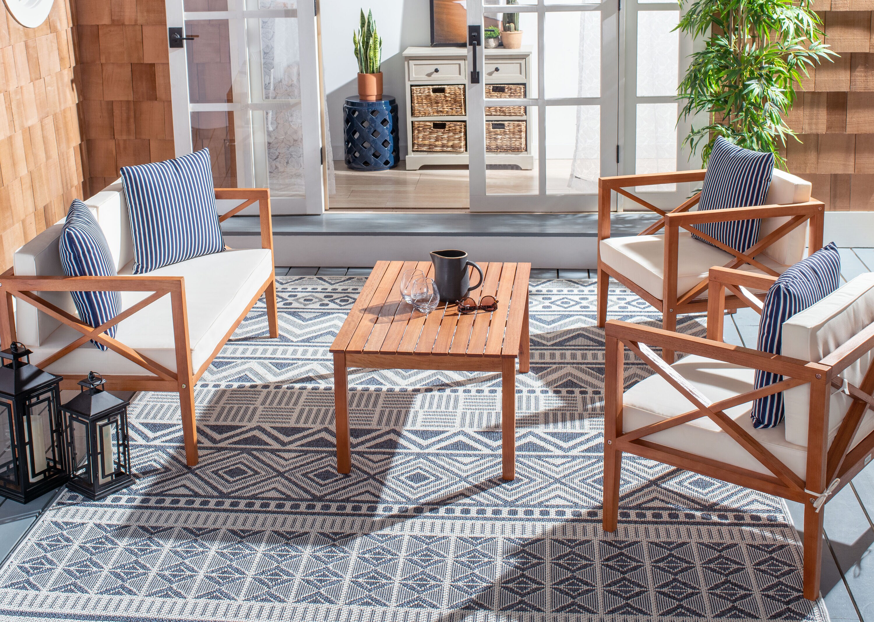 Safavieh PAT7031F Patio-Conversation-Sets - View #7