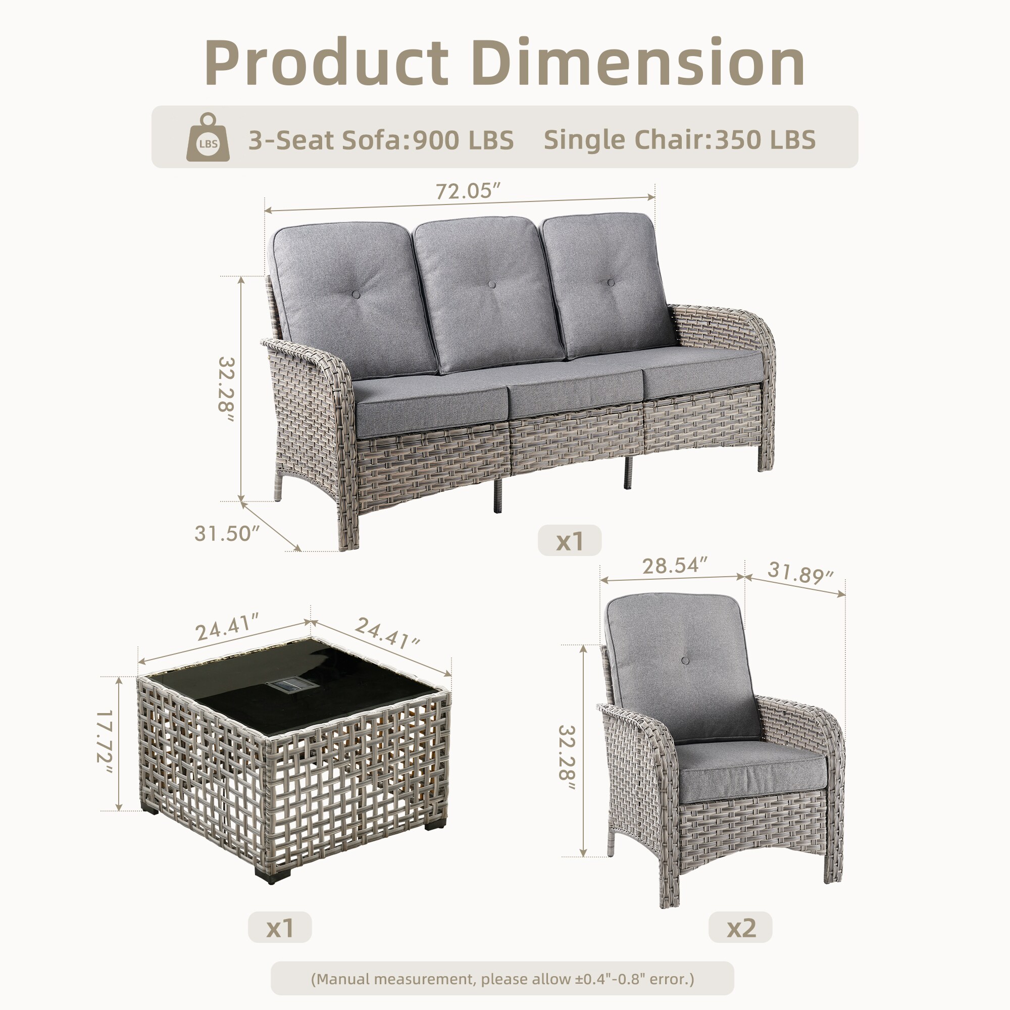 Ovios VNC204 Patio-Conversation-Sets - View #7