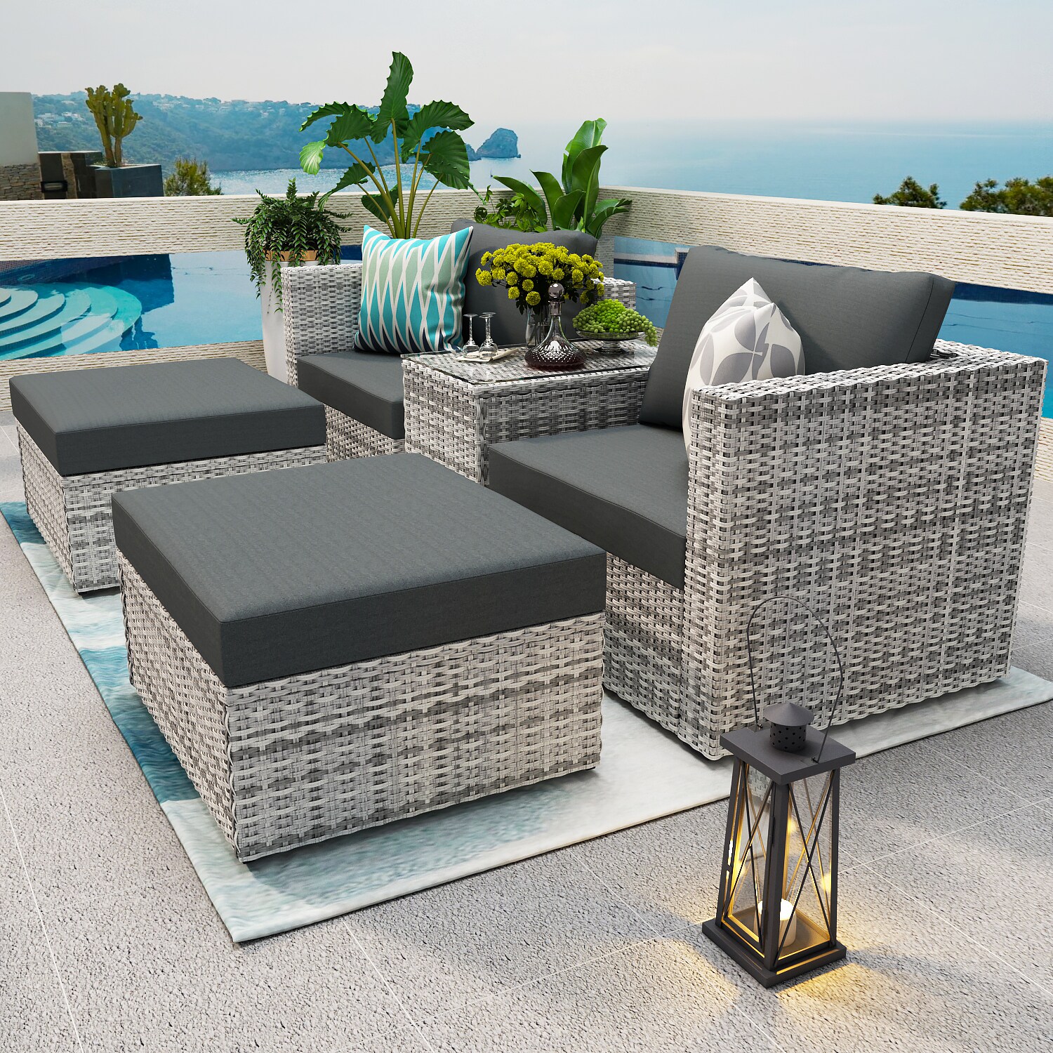 Nestfair FPT017G Patio-Conversation-Sets - View #7