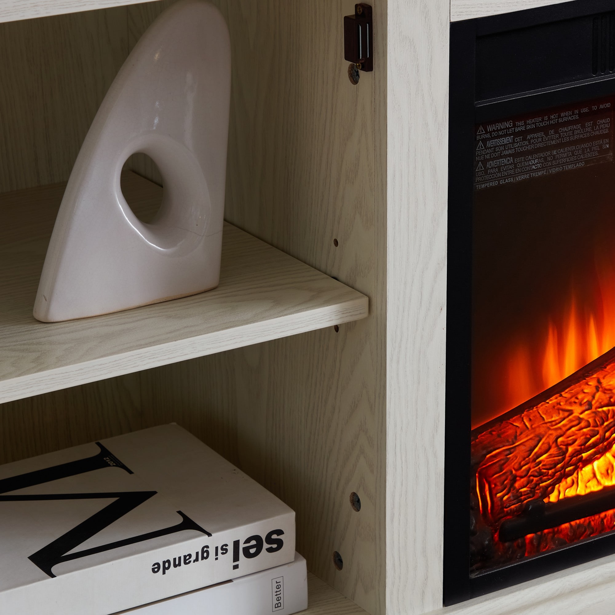Clihome BL-JHGM223-WH Electric-Fireplaces - View #7