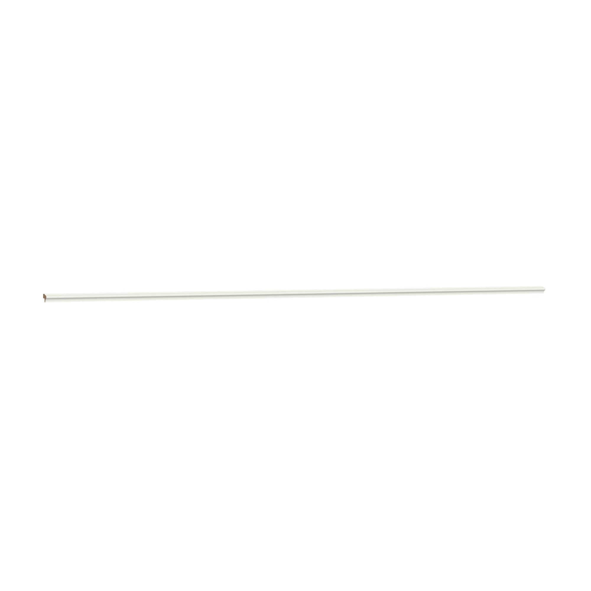KraftMaid Momentum CVLR8G71 Deveron Chamfered Cabinet Moulding 96-in W x 1.125-in H x 1.5-in D Dove White Painted