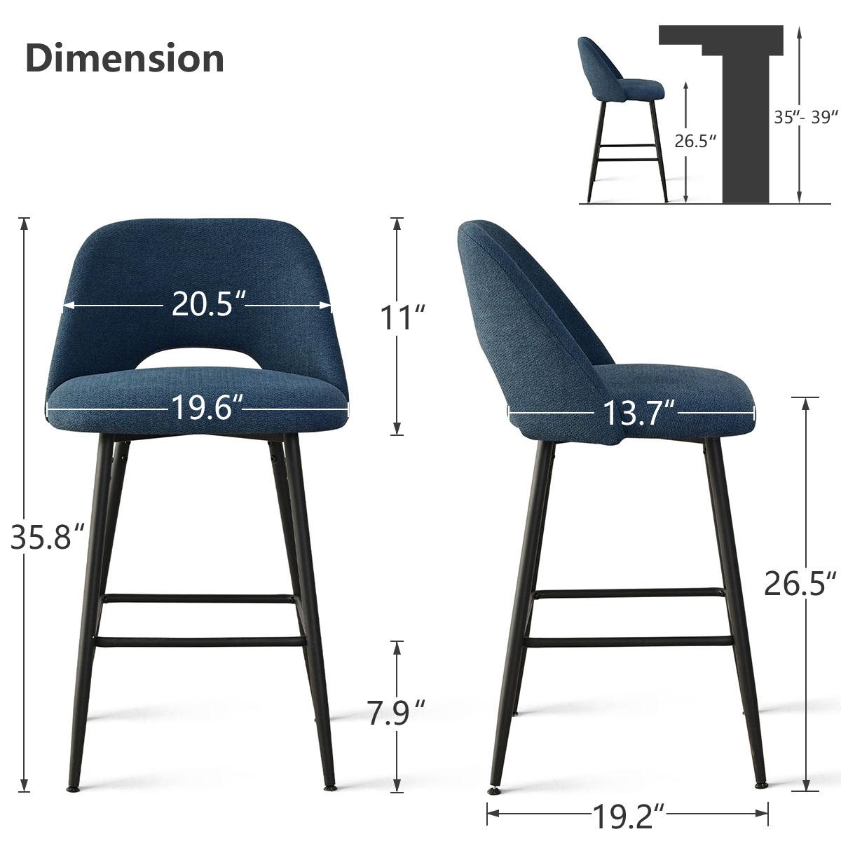Maison Boucle EDWIN-MIDBAR-BE stools - View #3