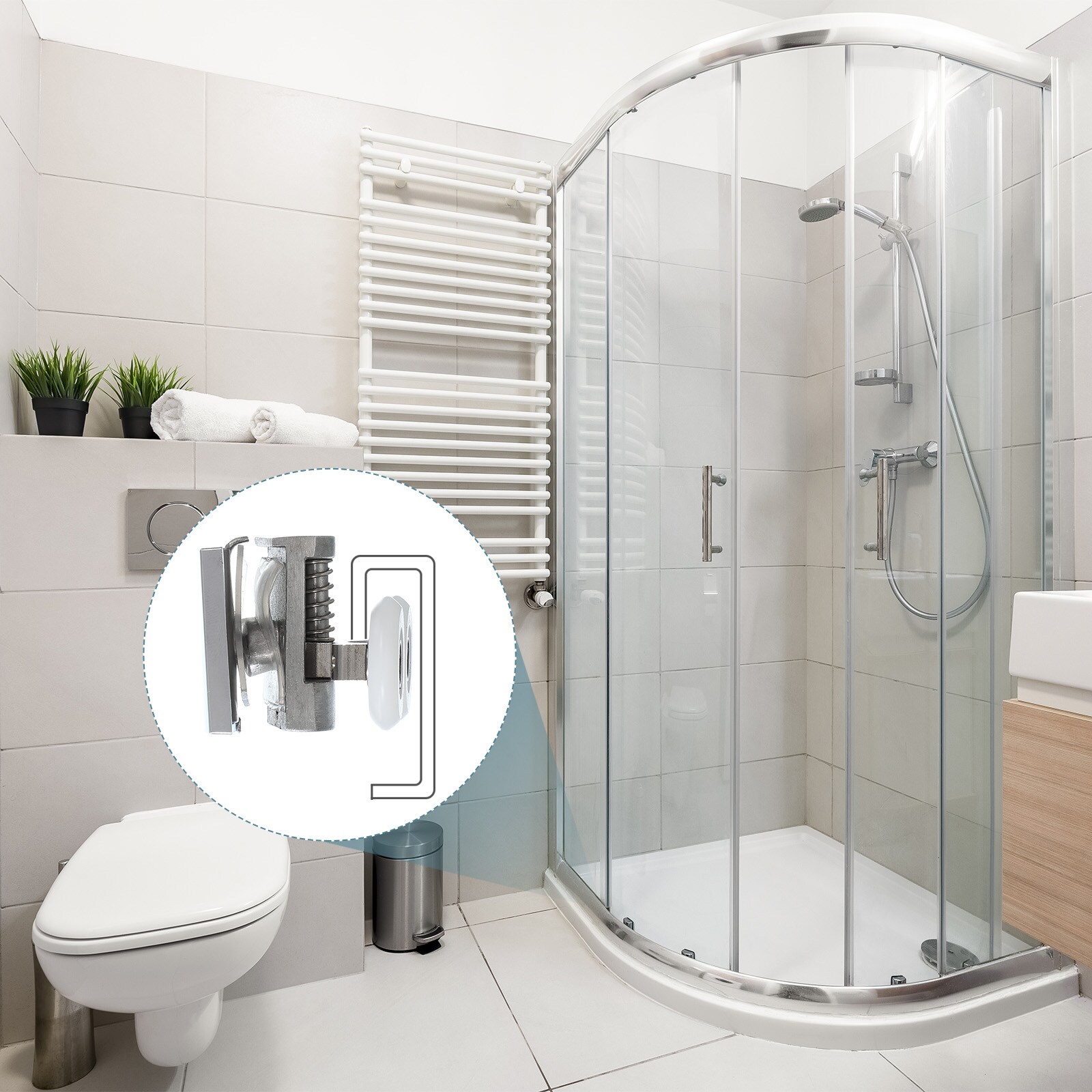 Unique Bargains S25093001UX8307 Tub-Shower-Door-Rollers - View #4