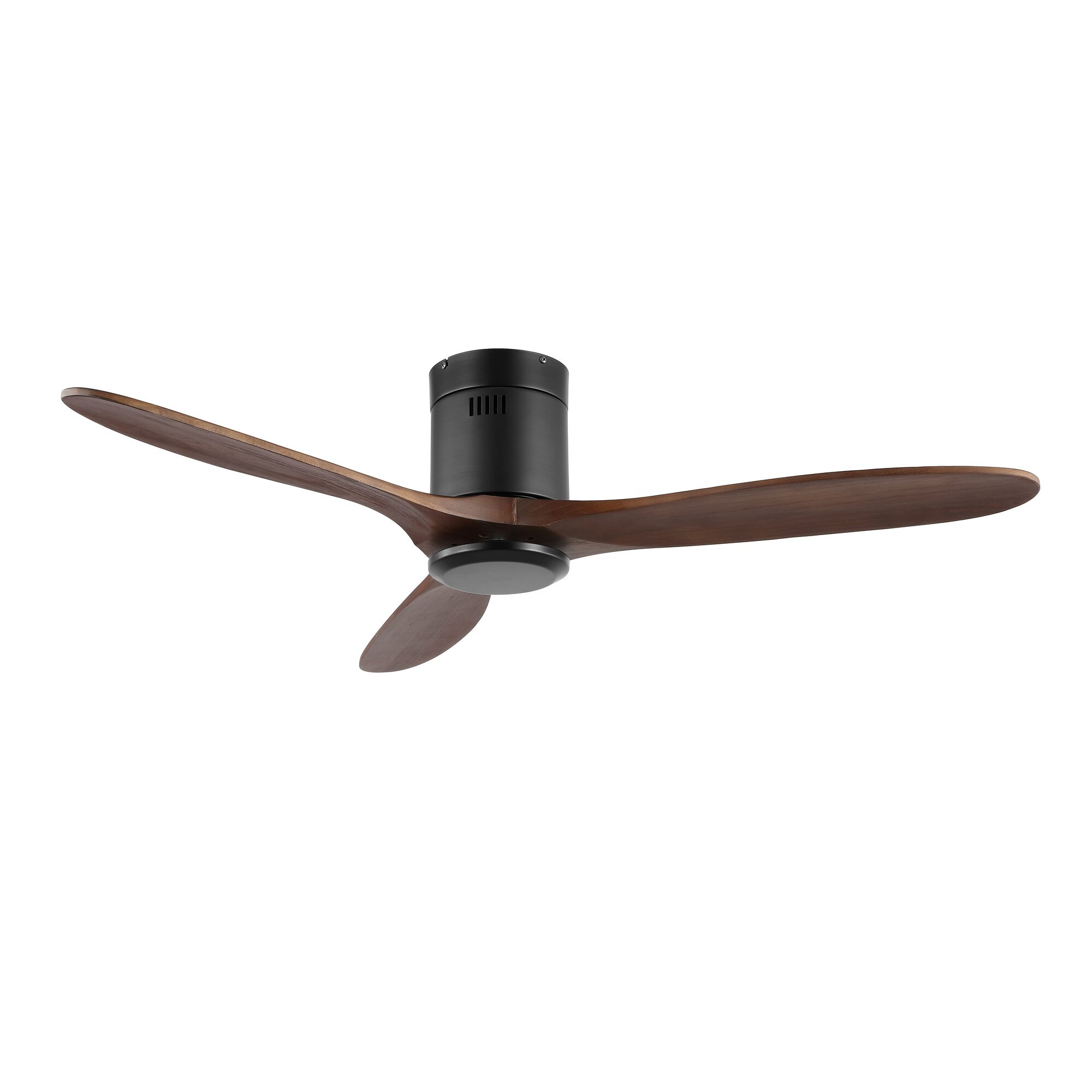 Getledel 52 In Black Indoor Flush Mount Ceiling Fan And Remote 3 Blade At 2188