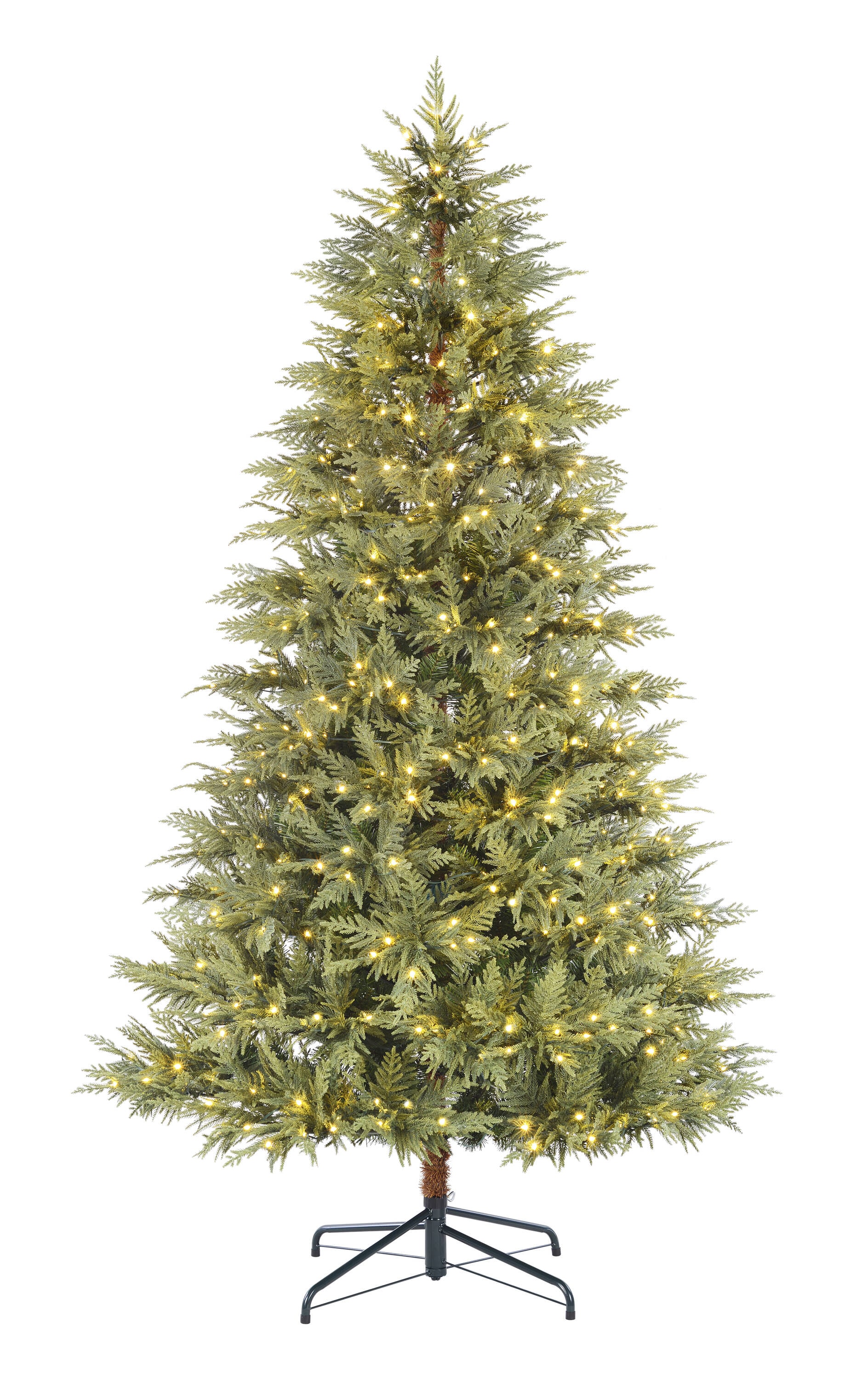 Holiday Living Tyler Pine 7.5-ft Pine Pre-lit Artificial Christmas Tree with Multicolor LED Lights