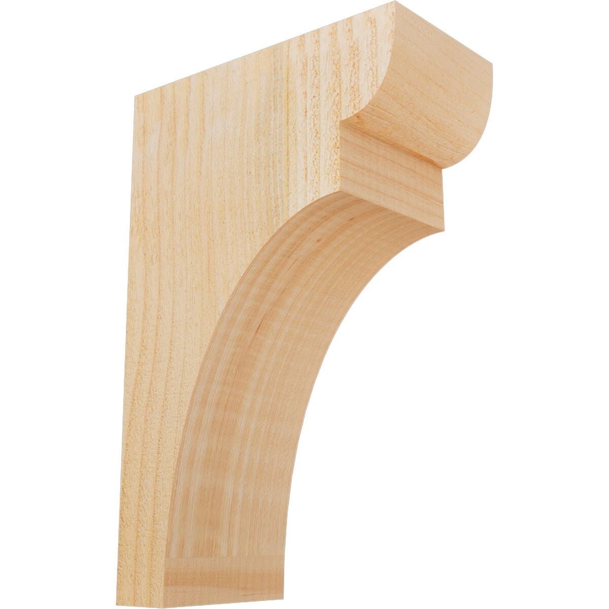 Ekena Millwork COR04X08X12YOR00RDF 4-in x 8-in x 12-in Yorktown Unfinished Douglas fir Wood Paintable/Stainable Corbel