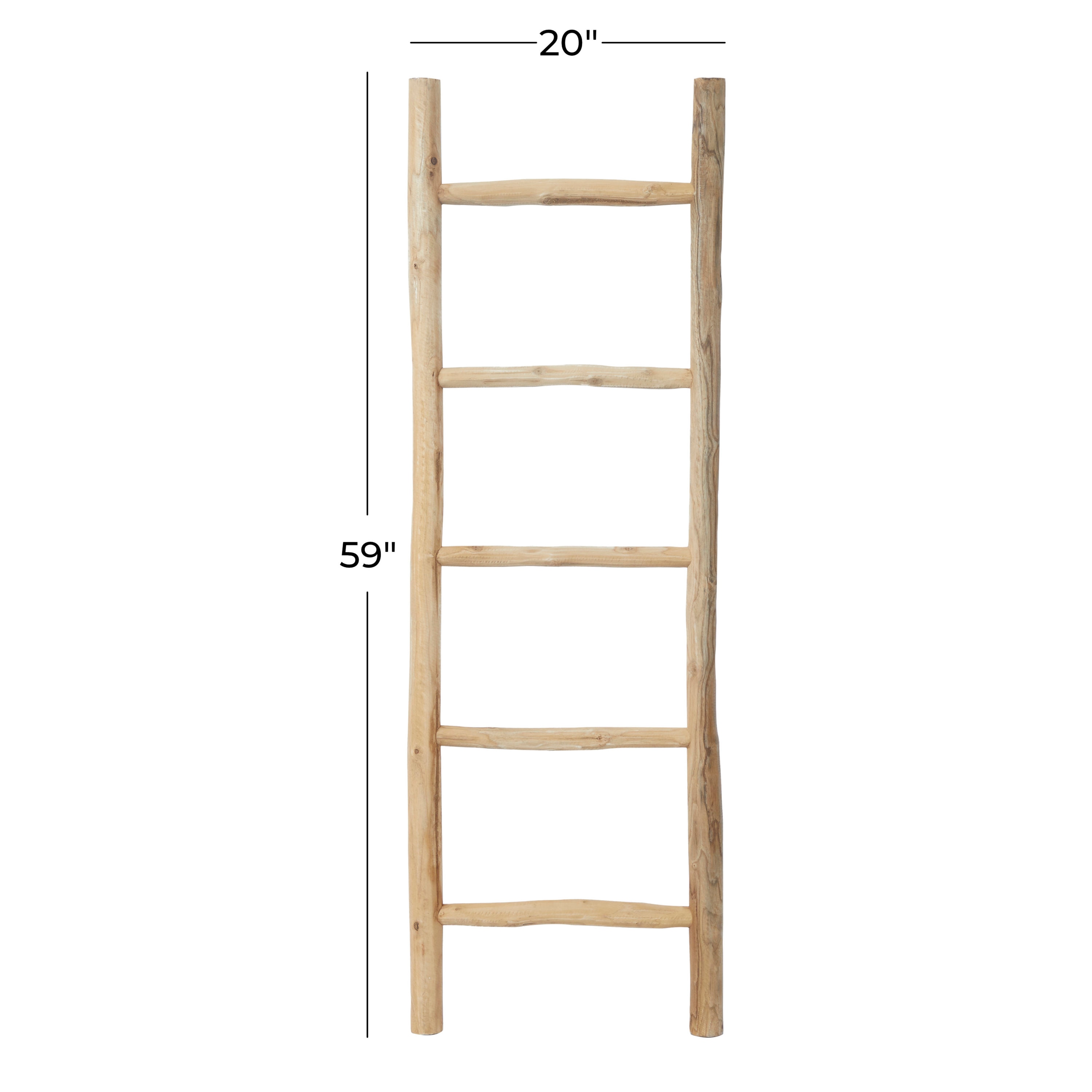 Grayson Lane Brown Handmade 5 Rack Leaning Blanket Ladder 36928 at ...