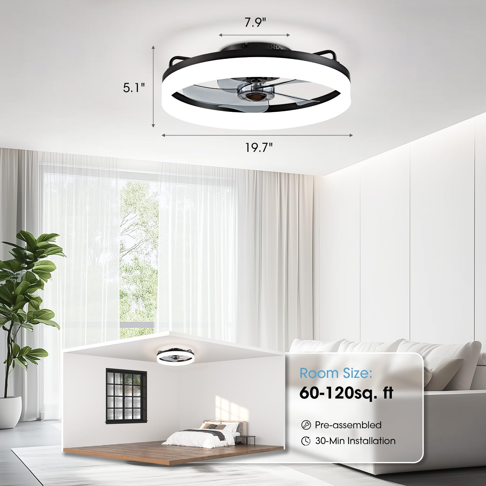 SILJOY LL-6001BL-01 Ceiling-Fans - View #3