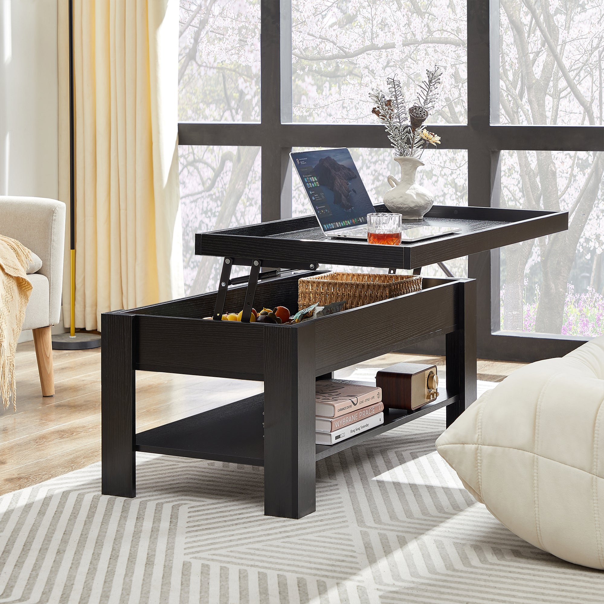 Vecelo LOE-COT07-BLK Coffee-Tables - View #2