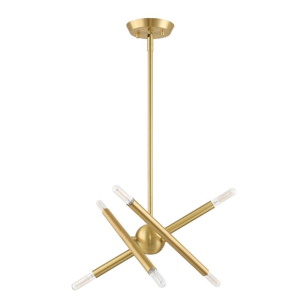 Soho Satin Brass Mini Sputnik 6-Light Chandelier