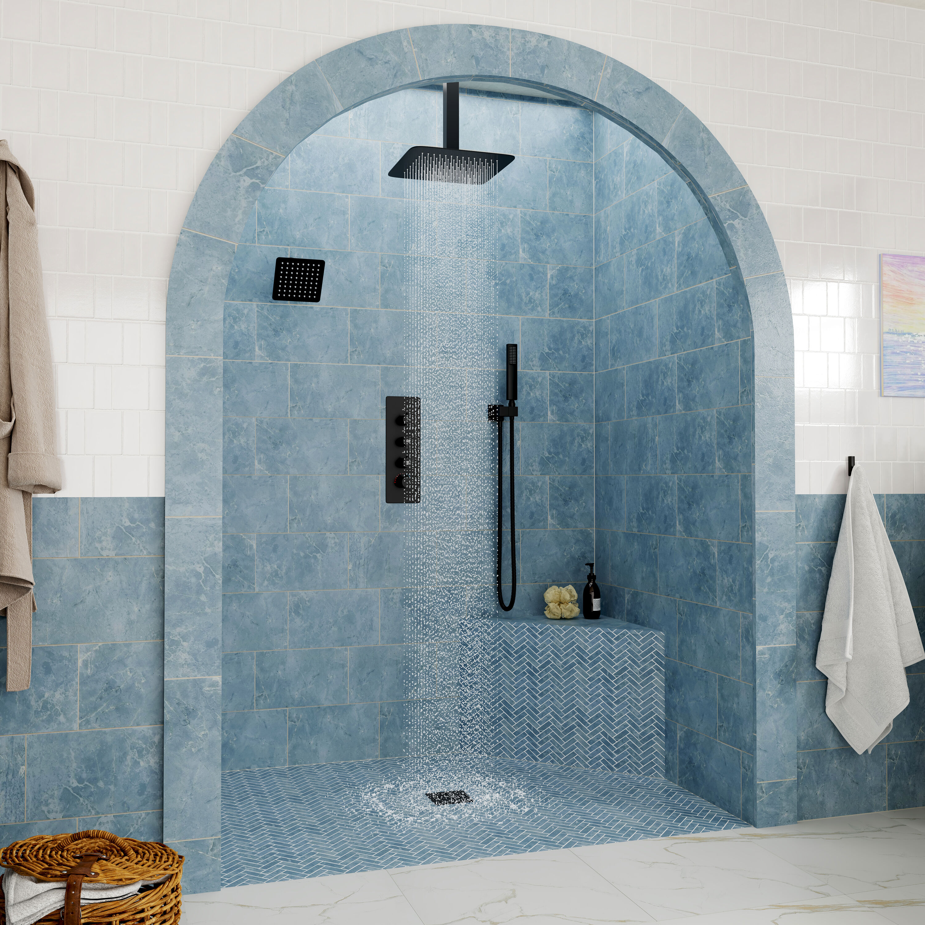 CASAINC WE-SS17MB Showerhead-Bar-Panels - View #4