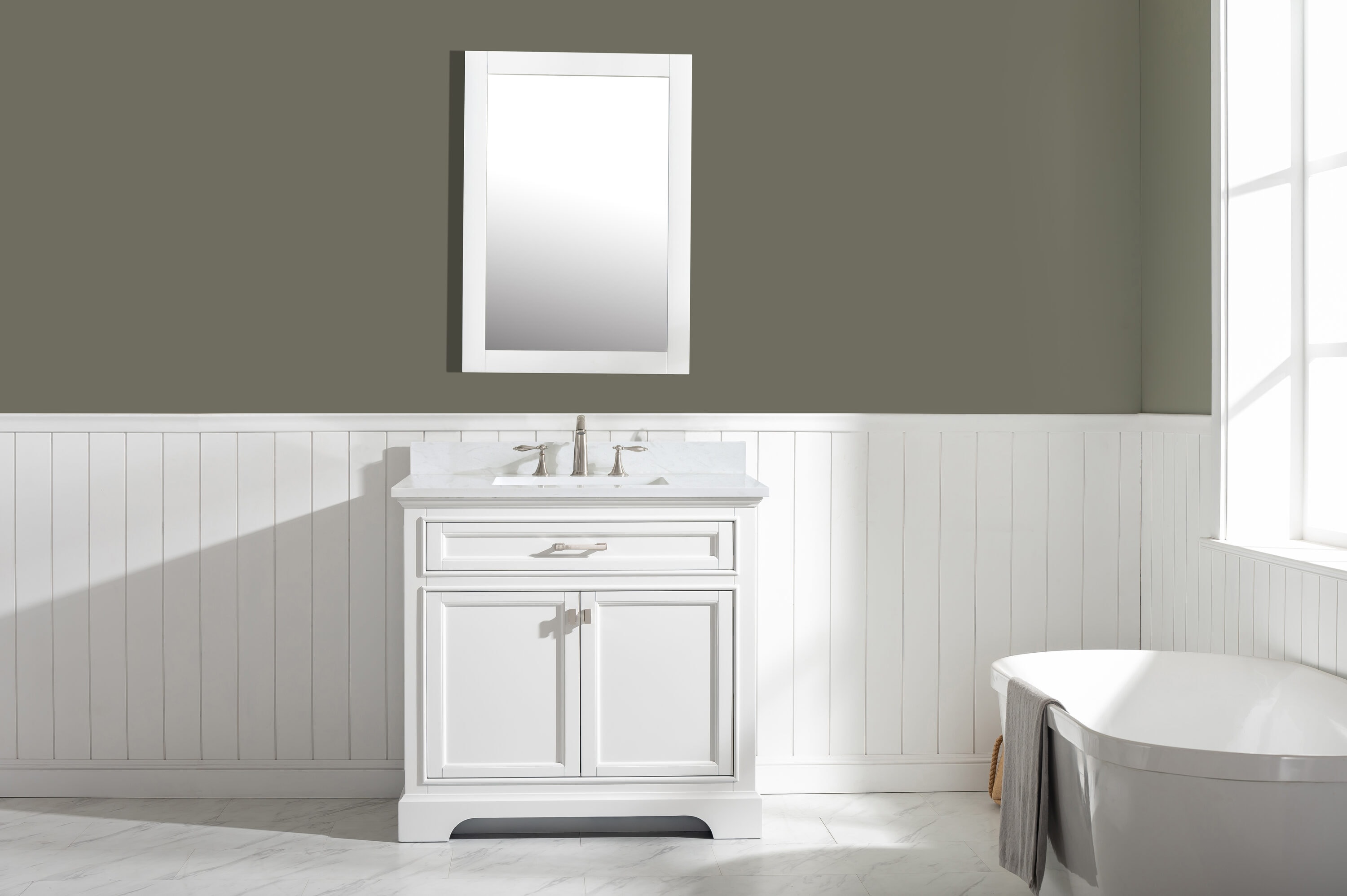 Design Element ML-36-WT Bath-Vanity-Combo - View #2