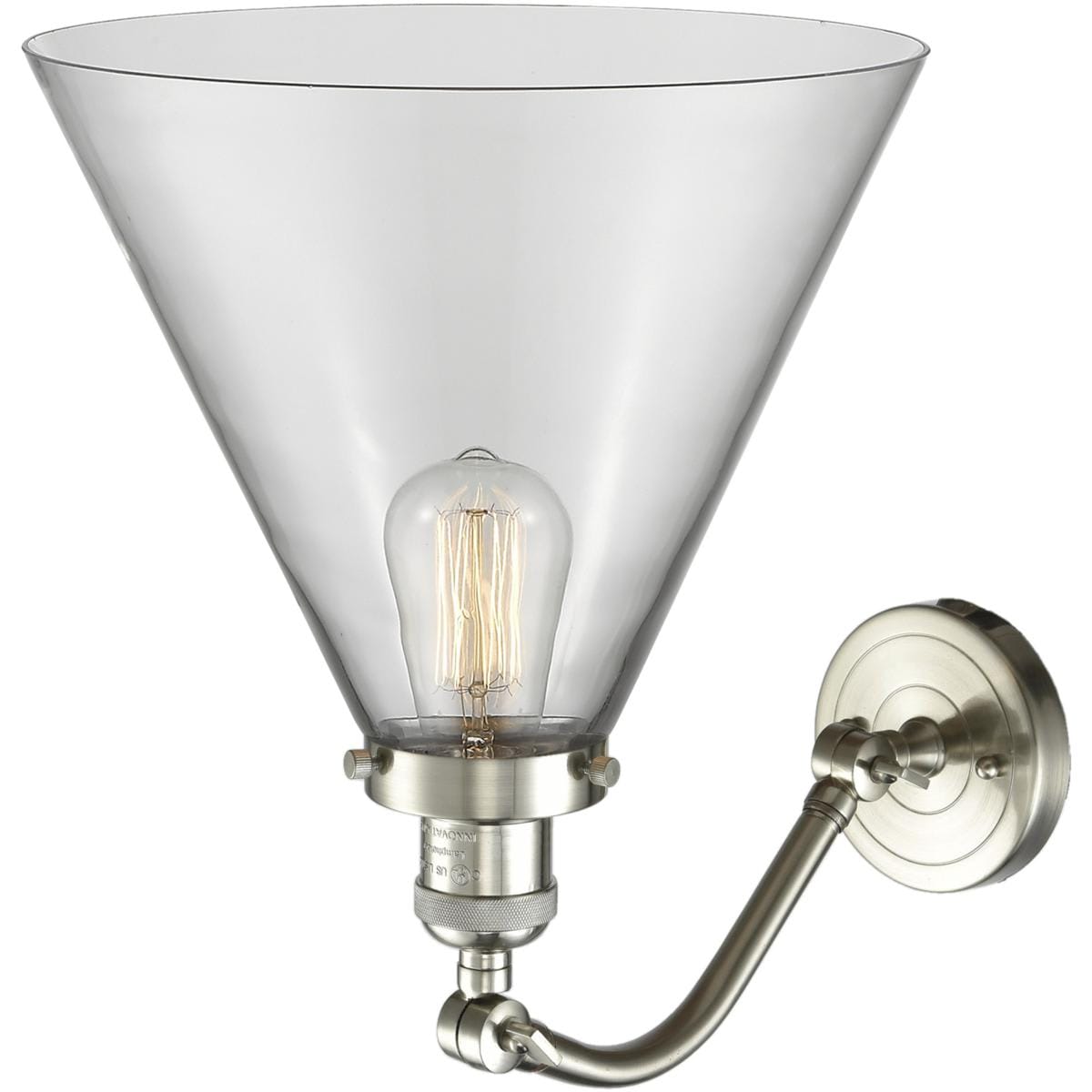 Innovations Lighting - 515-1W-SN-G42-L Franklin Restoration X-Large Cone Wall Sconce