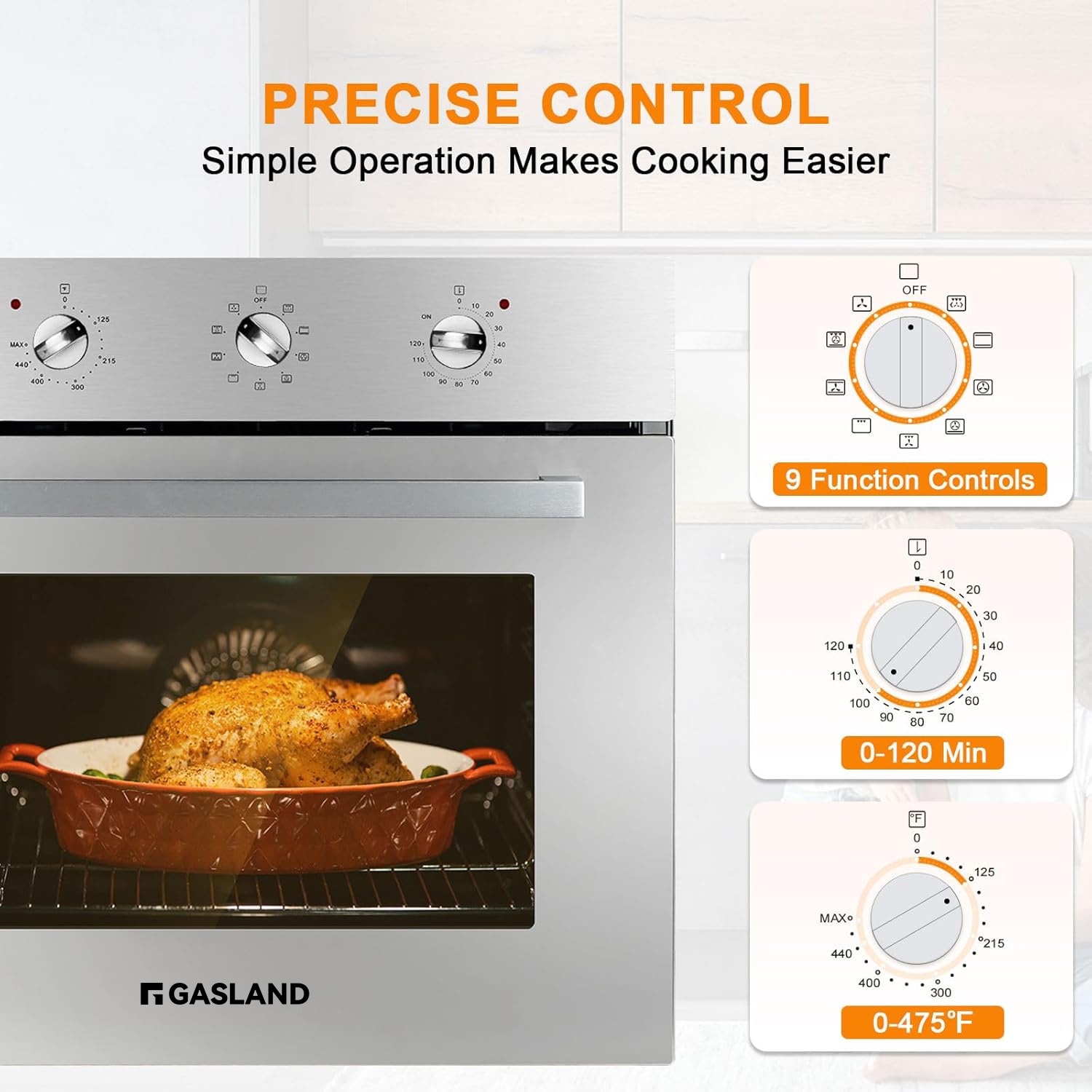GASLAND ES609MS-N1 Swall-Elec-Oven - View #3