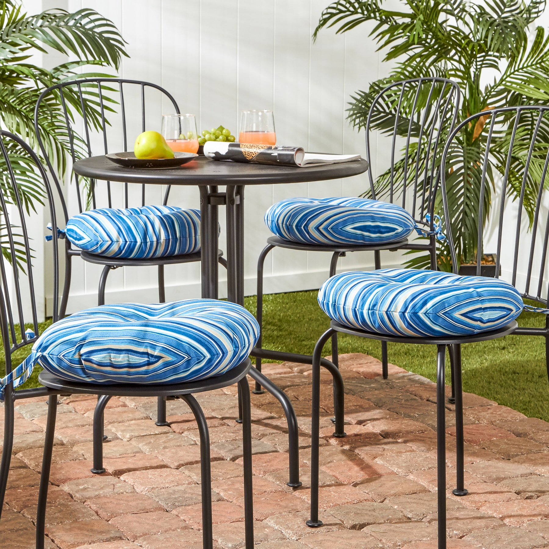 Greendale Home Fashions OC6816S4-SAPPHIRE Patio-Furniture-Cushions - View #3
