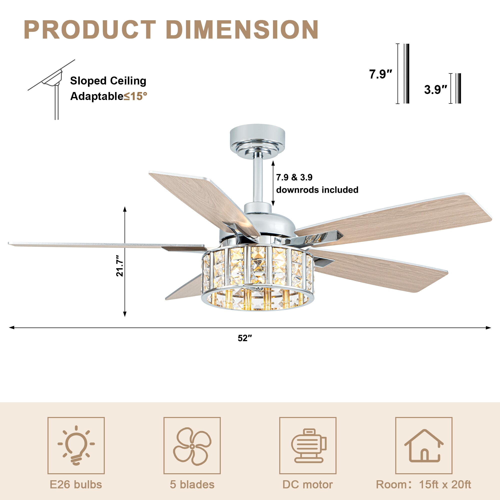 Bella Depot DCFSD5229 Ceiling-Fans - View #12