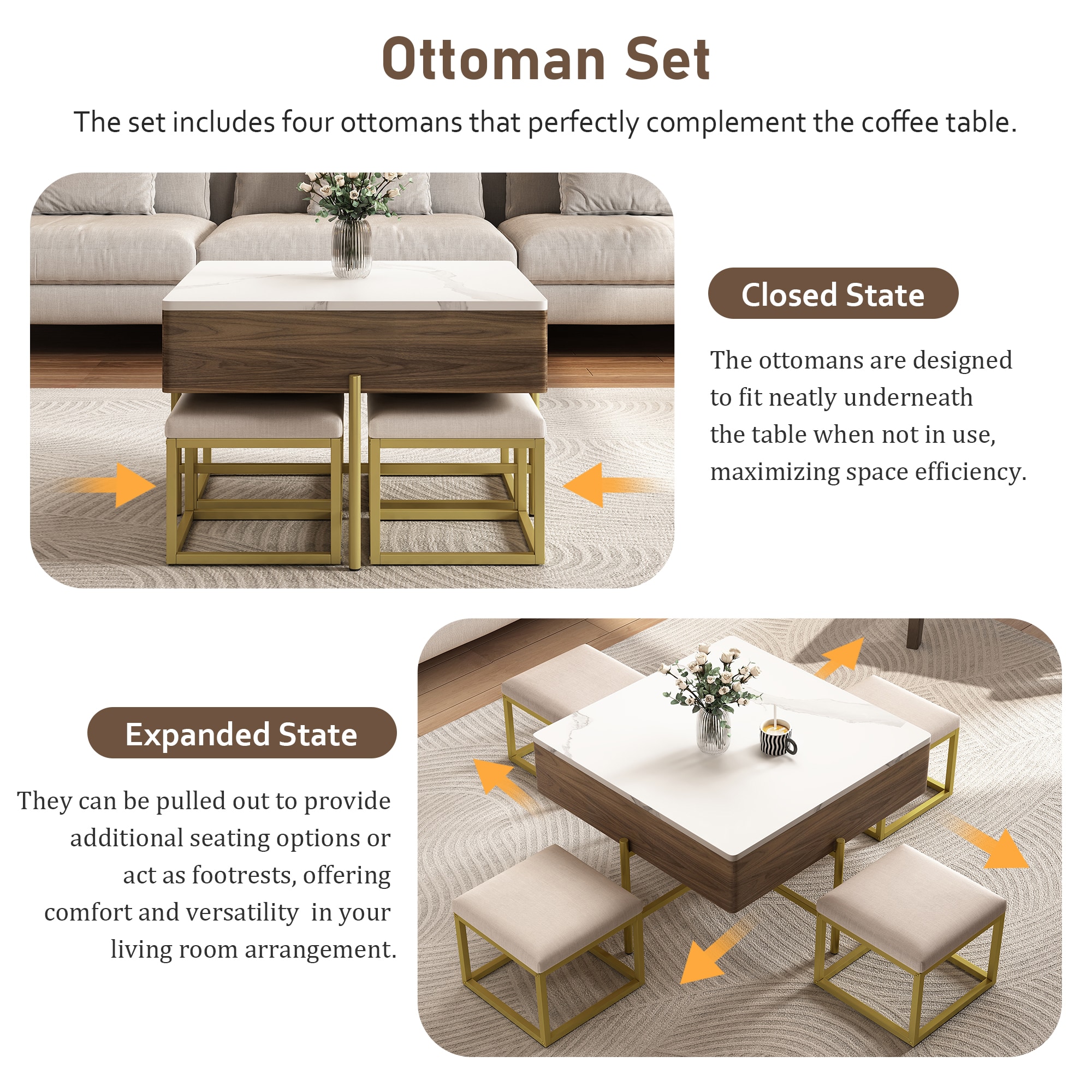 ModernLuxe L3P-CH192954AAK Coffee-Tables - View #6
