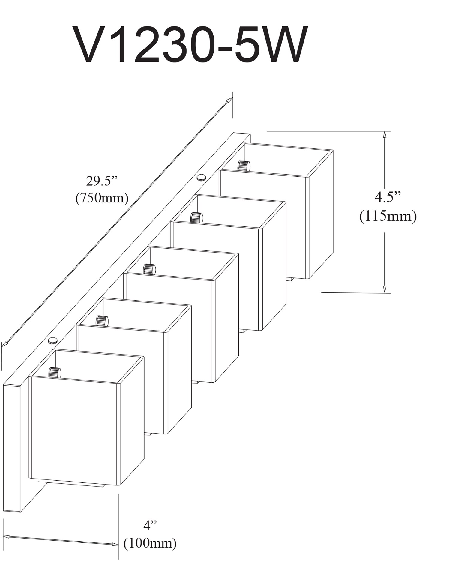 Dainolite V1230-5W-MB b089995 - View #3