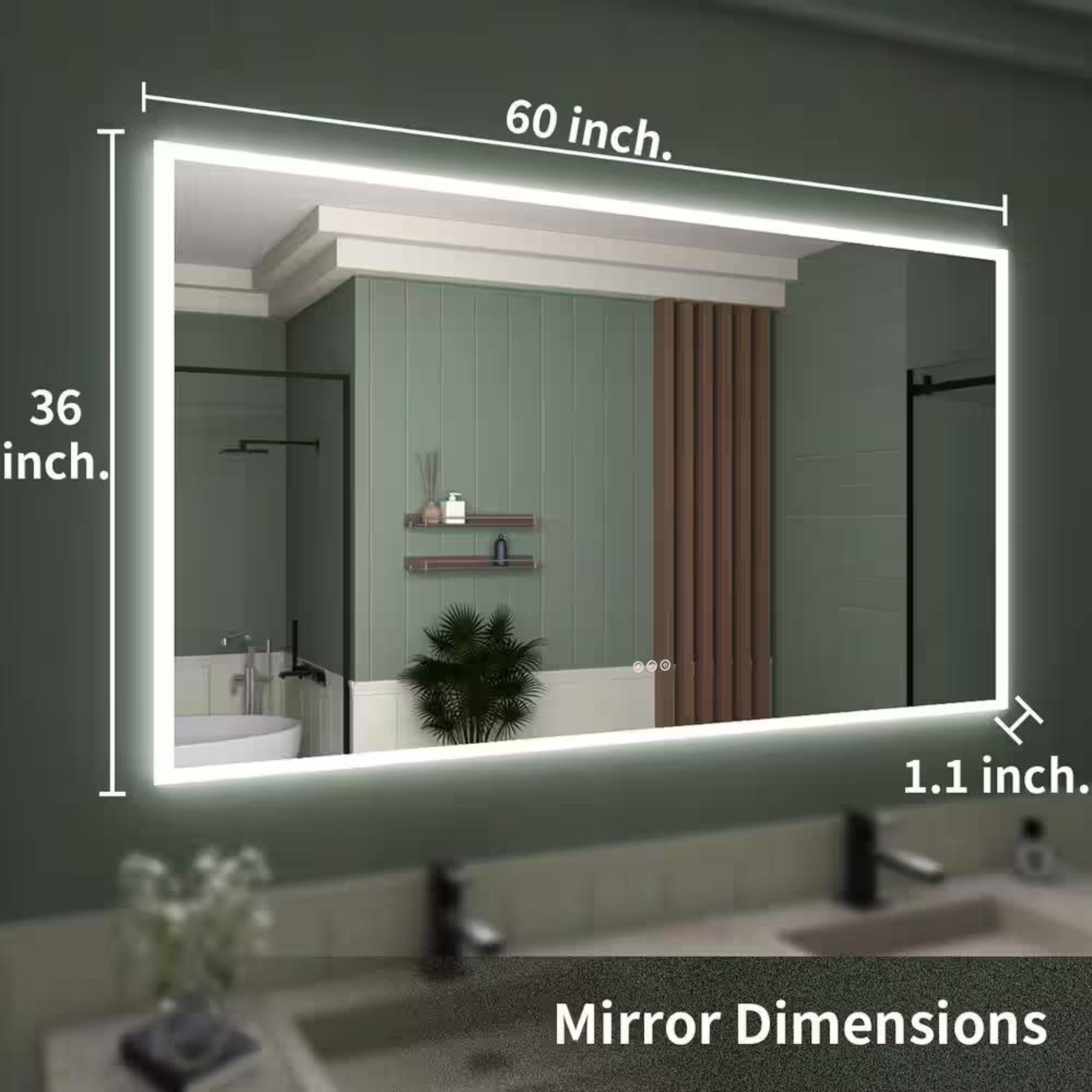 Bayfeve BFKF-6036C4-MIR Framed-Bath-Mirrors - View #5