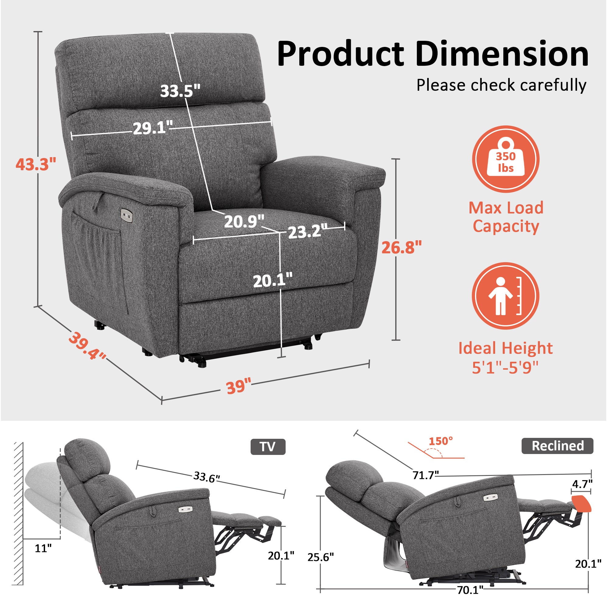 MCombo 6160-R7605DE recliners - View #3