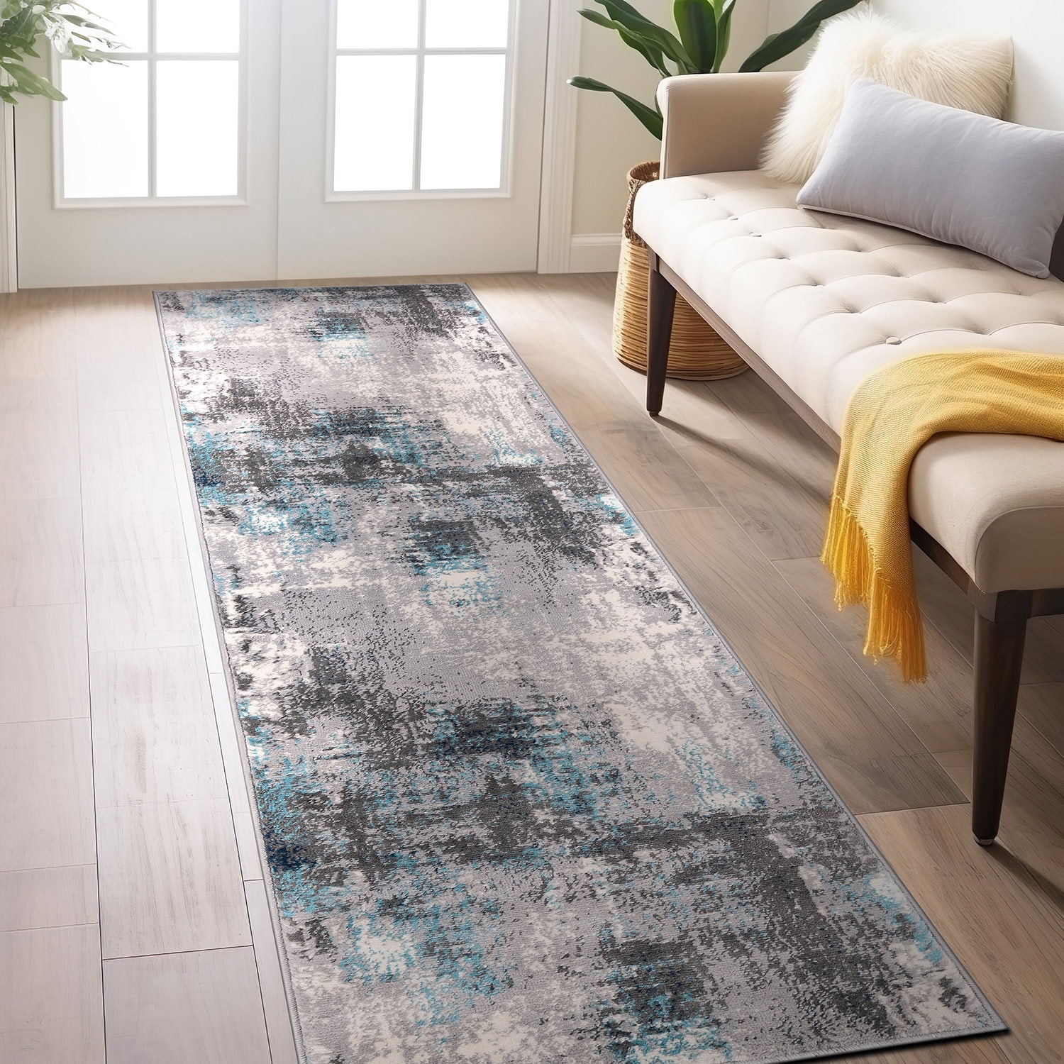 World Rug Gallery 2-ft x 3-ft Blue Rectangular Indoor Anti-fatigue Mat in  the Mats department at