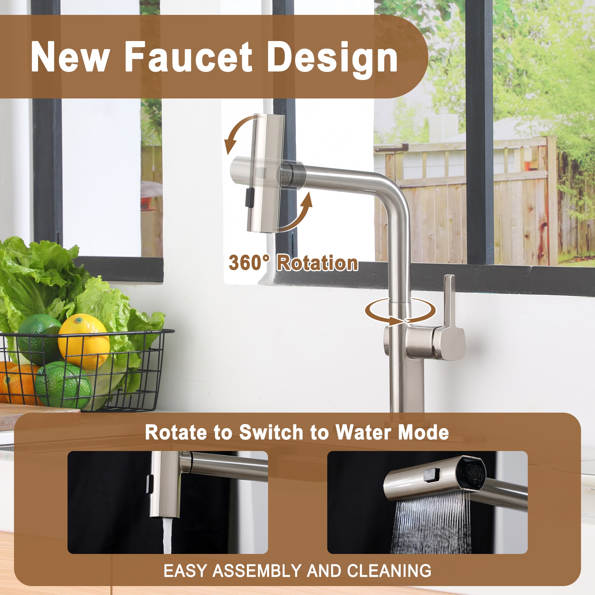 Mondawe AM-K163A-BN Kitchen-Faucets - View #3