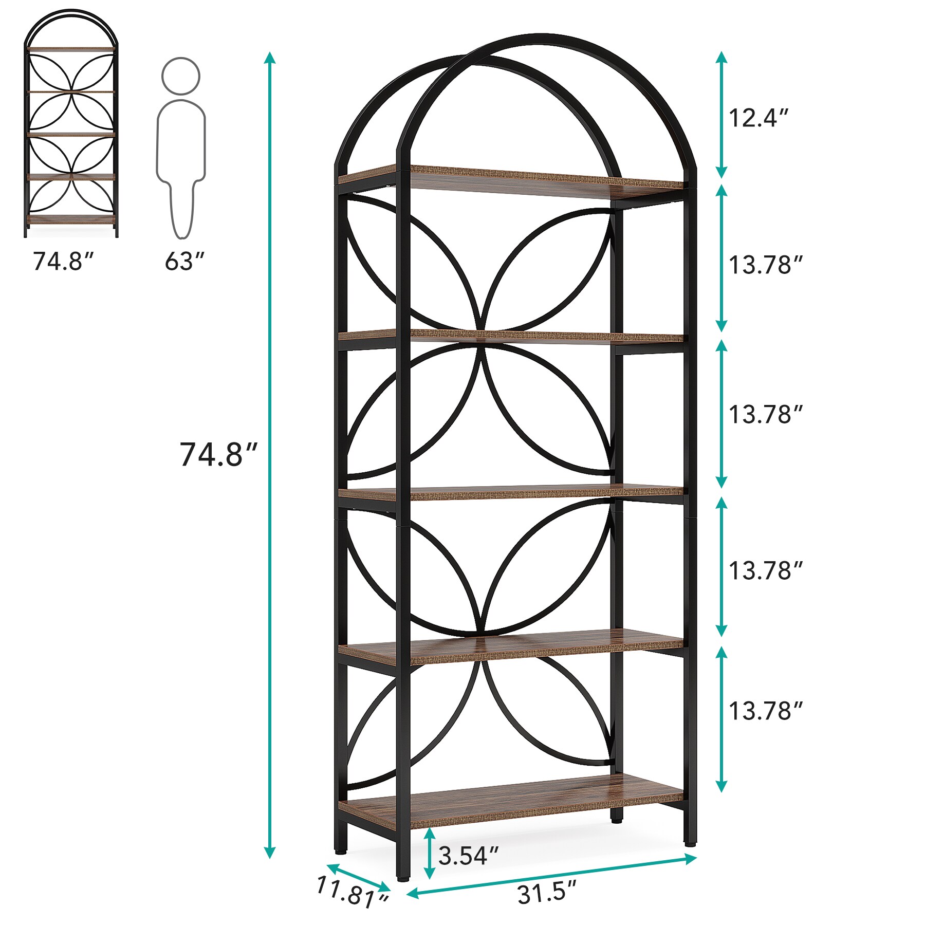 Tribesigns HOGA-JW0546 bookcases - View #10