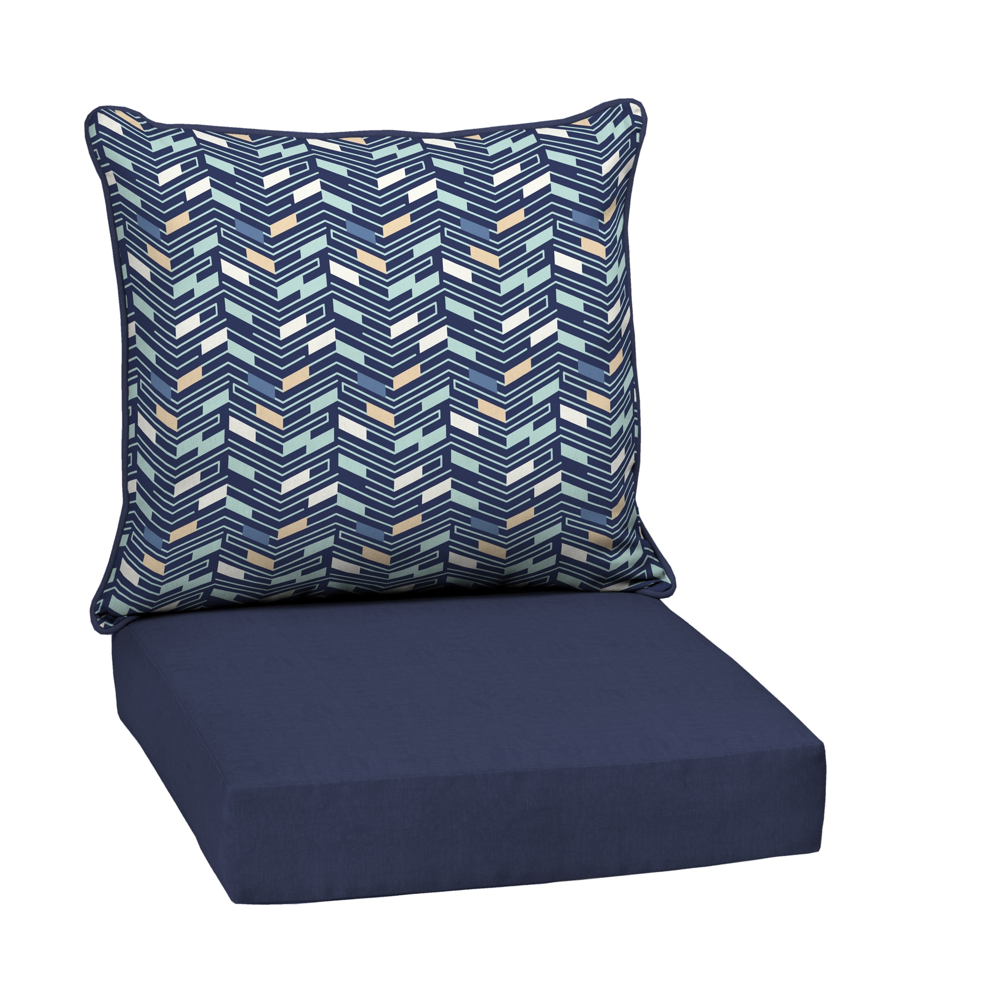 Blazing Needles 960X19-REO-64 60 x 19 in. Patterned Outdoor Spun Polyester Bench Cushion Telfair Peacock