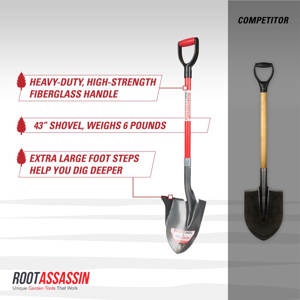 Root Assassin 43-in Poly D Handle Digging Shovel In The Shovels ...