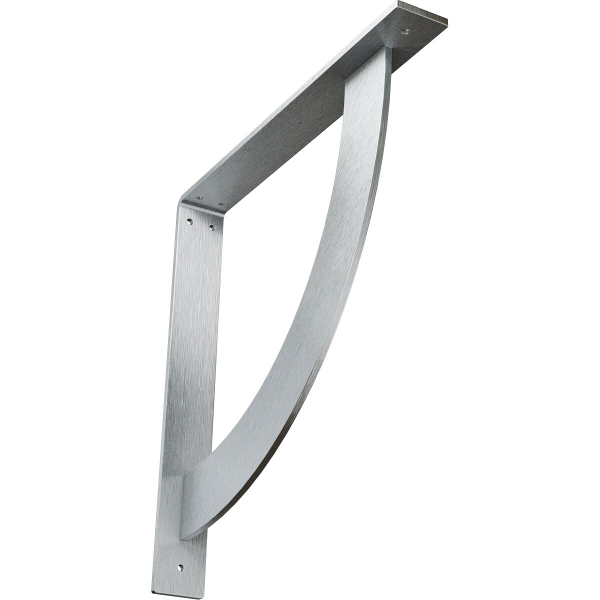 Ekena Millwork BKTM02X16X16BUCRS Bulwark 16-in x 2-in x 16-in Plain steel Steel Countertop support bracket