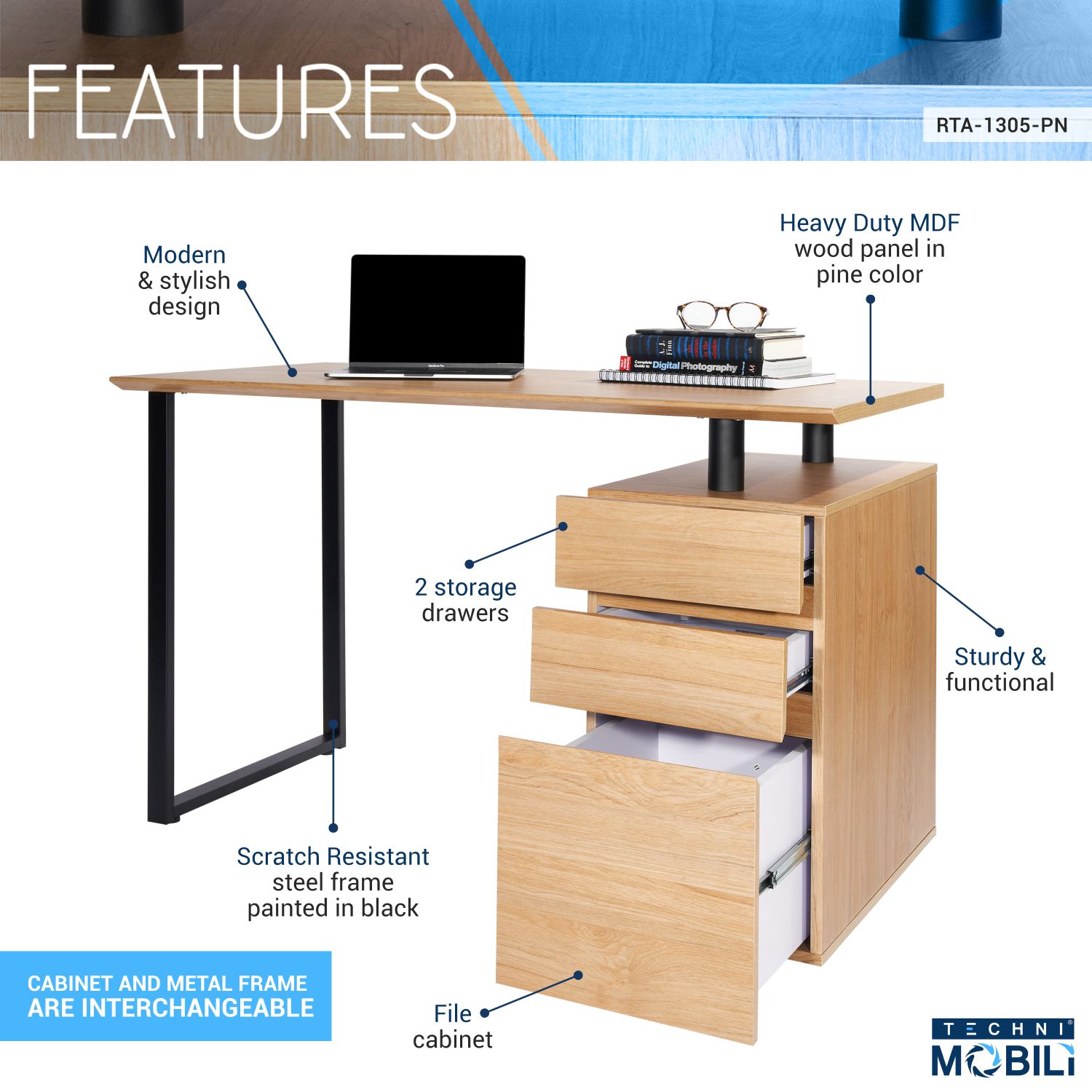 JASMODER RTA-1305-PN desks - View #2