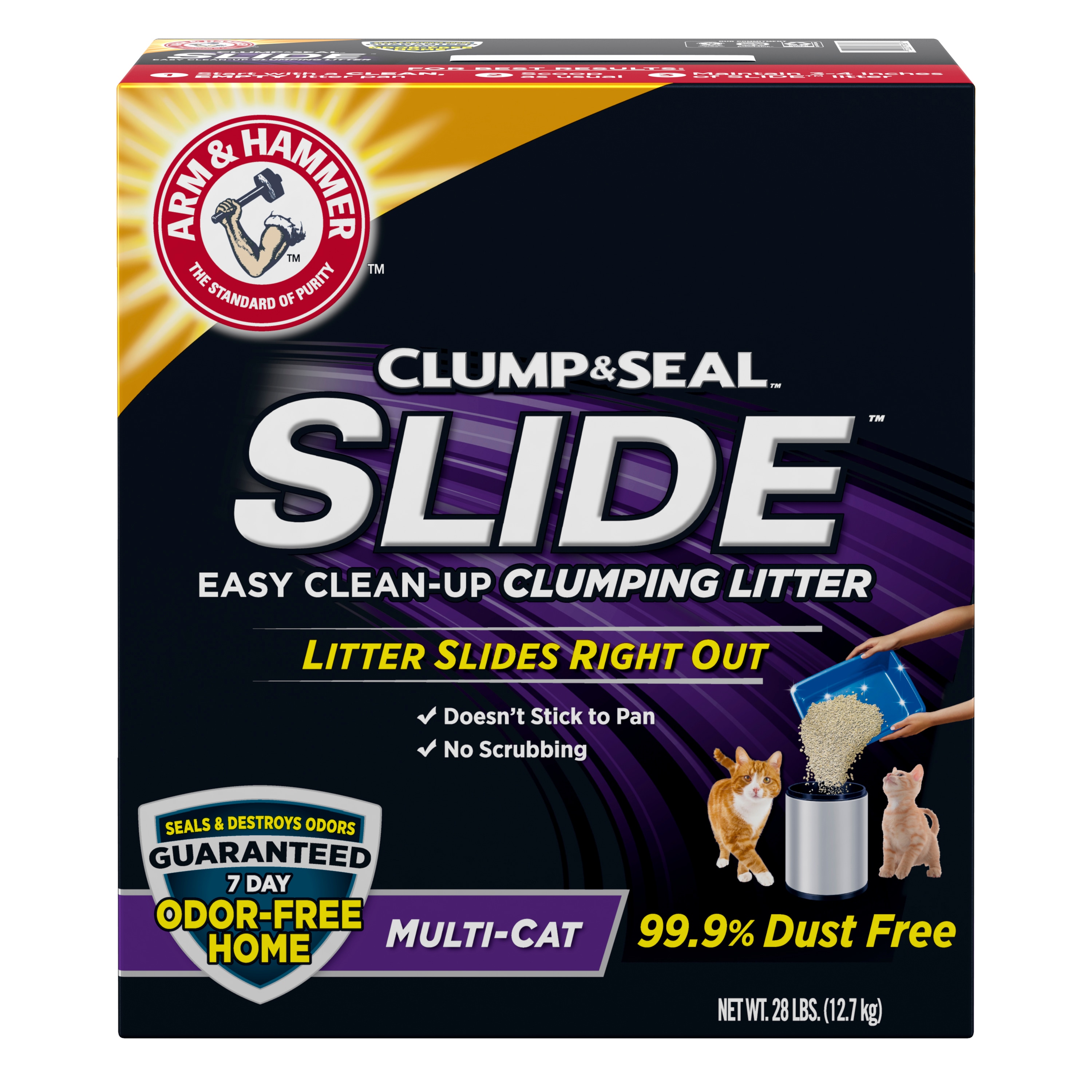 Arm & Hammer Crystal Cat Litter, Multiple Cat Formula, Clumping, Clear, 7 Day Odor Control, 99.9% Dust Free, Moisture-Activated, Easy Scooping