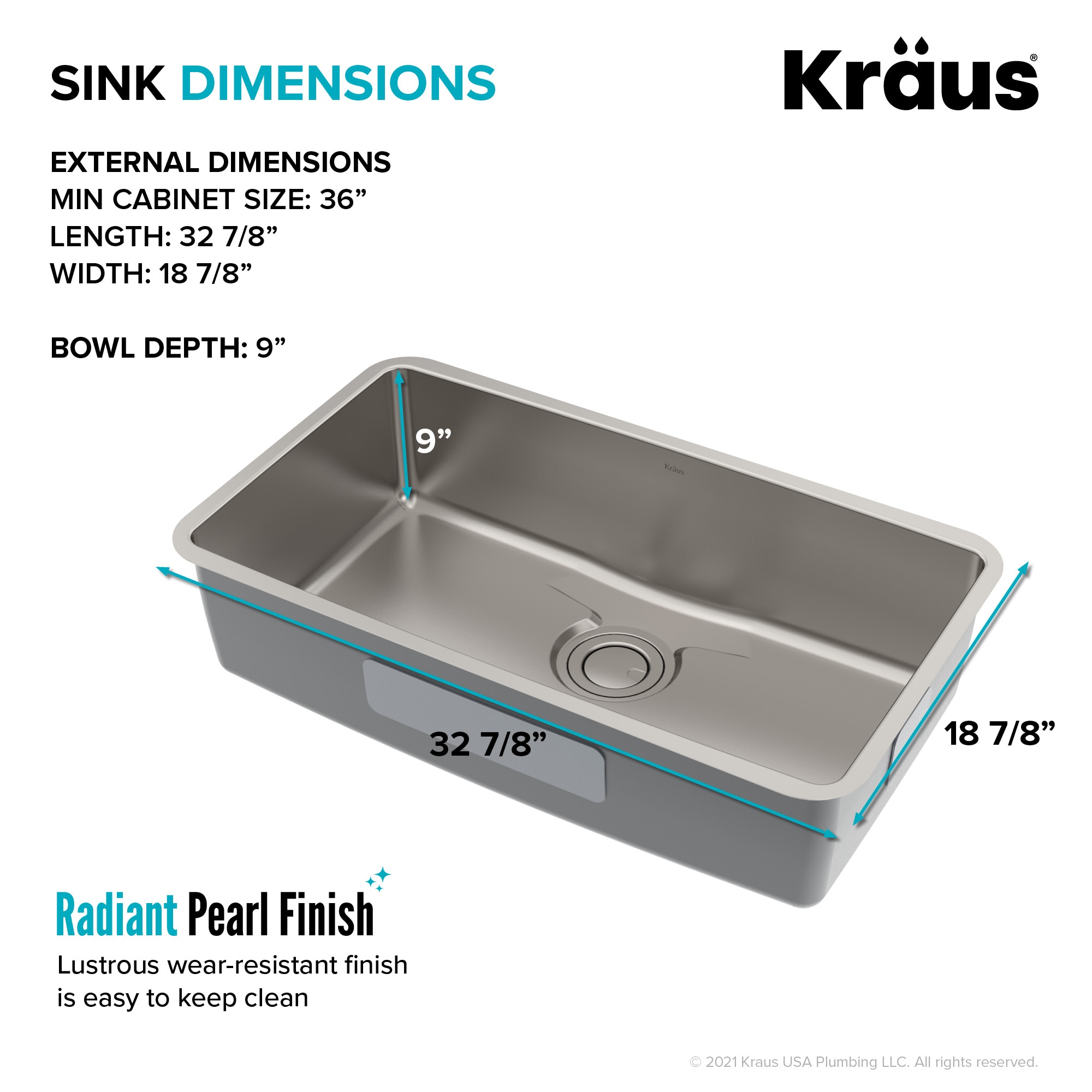 Kraus KD1US33B Kitchen-Sinks - View #10