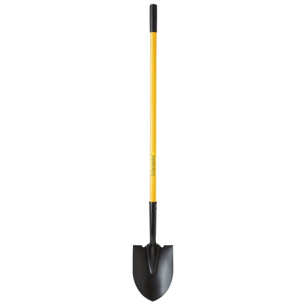 Home Plus 33400PRL-FP-ACE + 57 in. Steel Round Digging Shovel Fiberglass Handle 6 pk