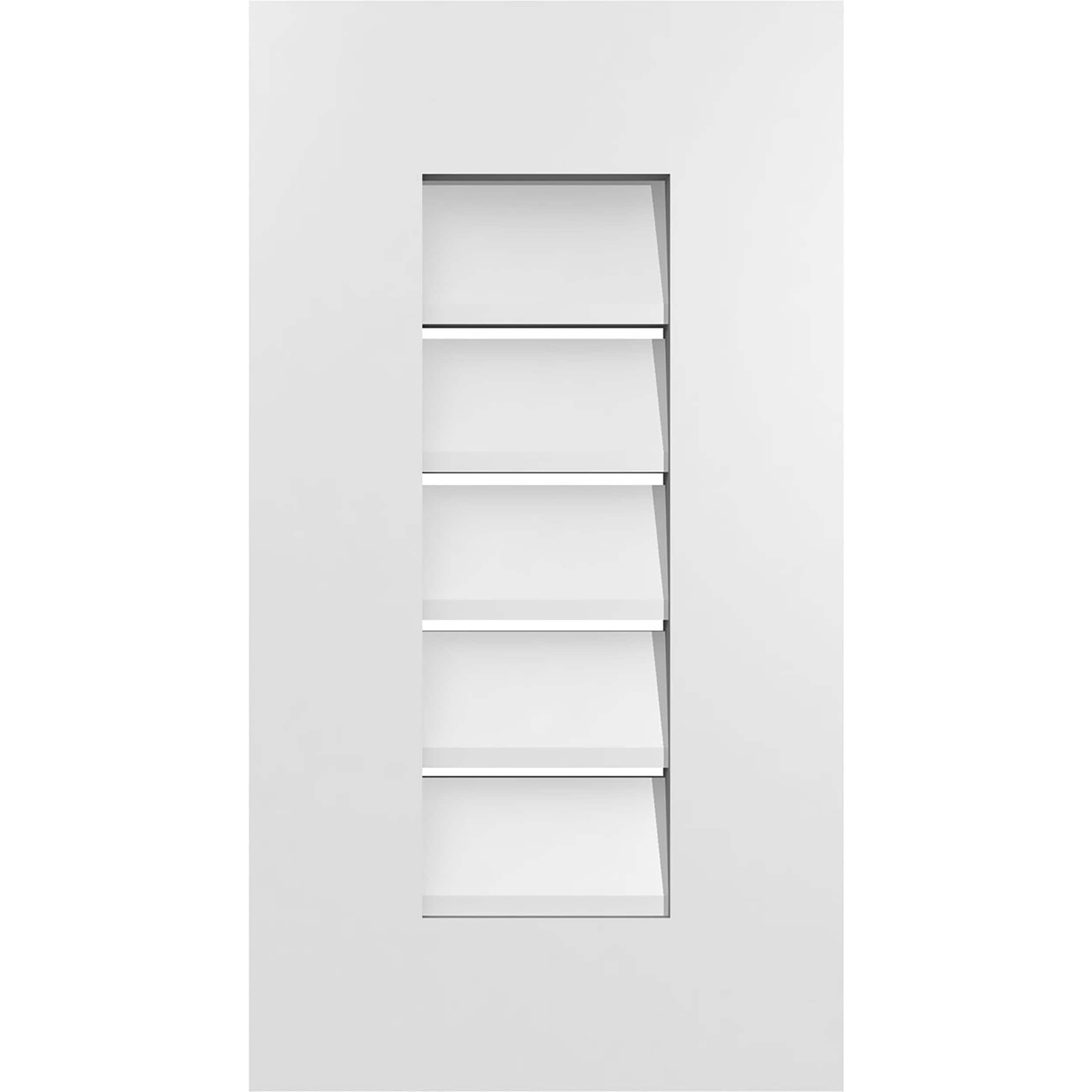 Ekena Millwork GVPVE12X2201SF 12-Inches x 22-Inches Off-white Rectangle PVC Gable Louver Vent