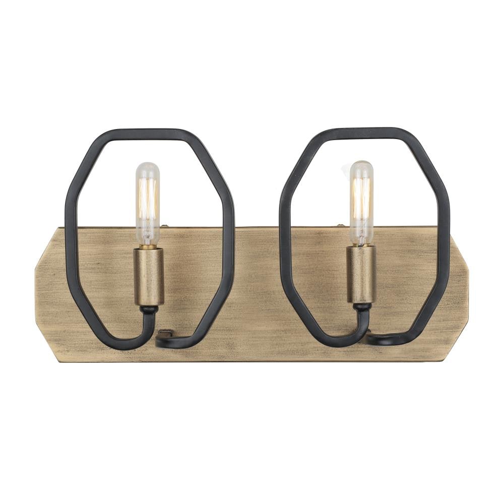 Varaluz 319B02HGCB Hexagono 4-in 2-Light Gold Transitional Vanity Light
