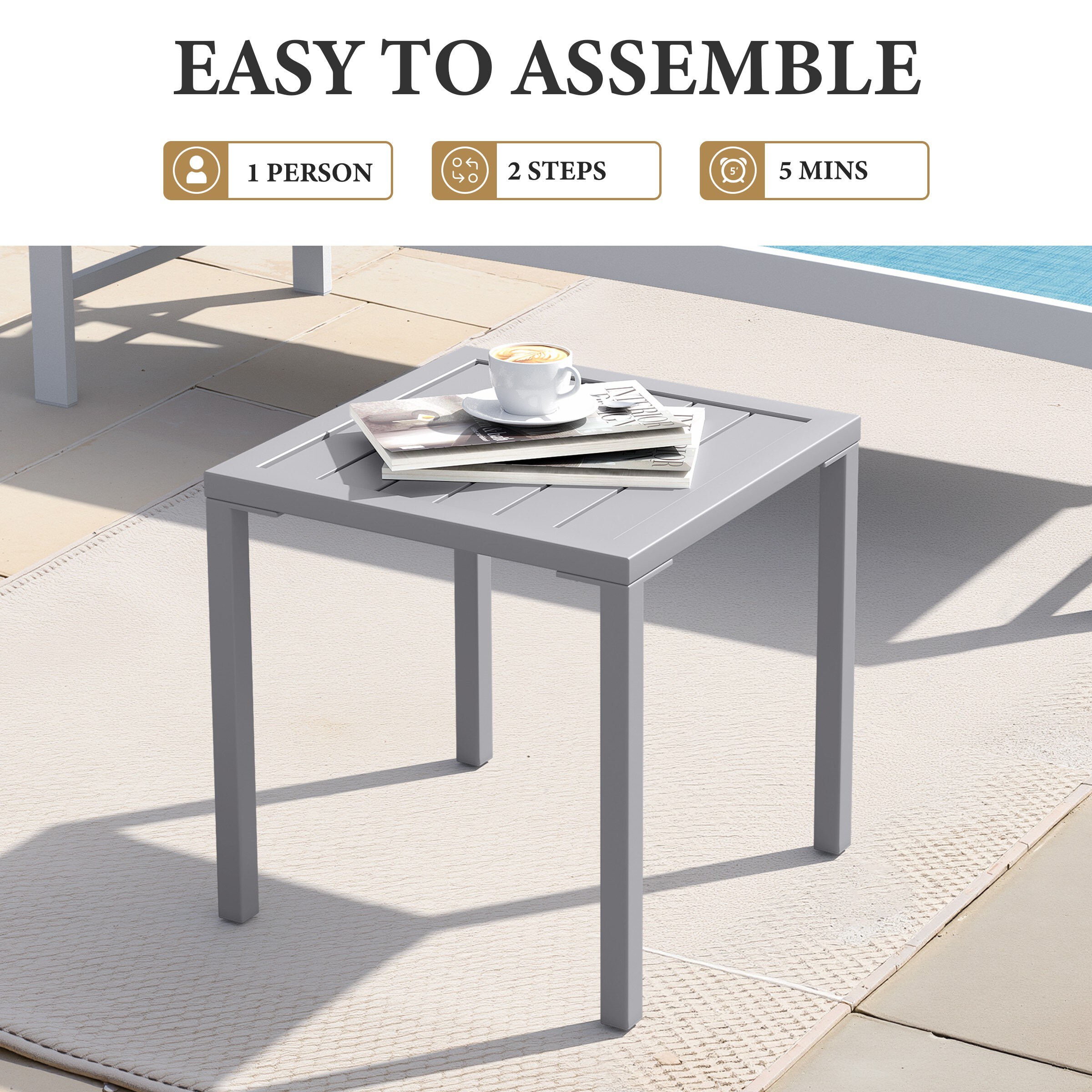 Crestlive Products CL-TB006GRY-2 Patio-Tables - View #4