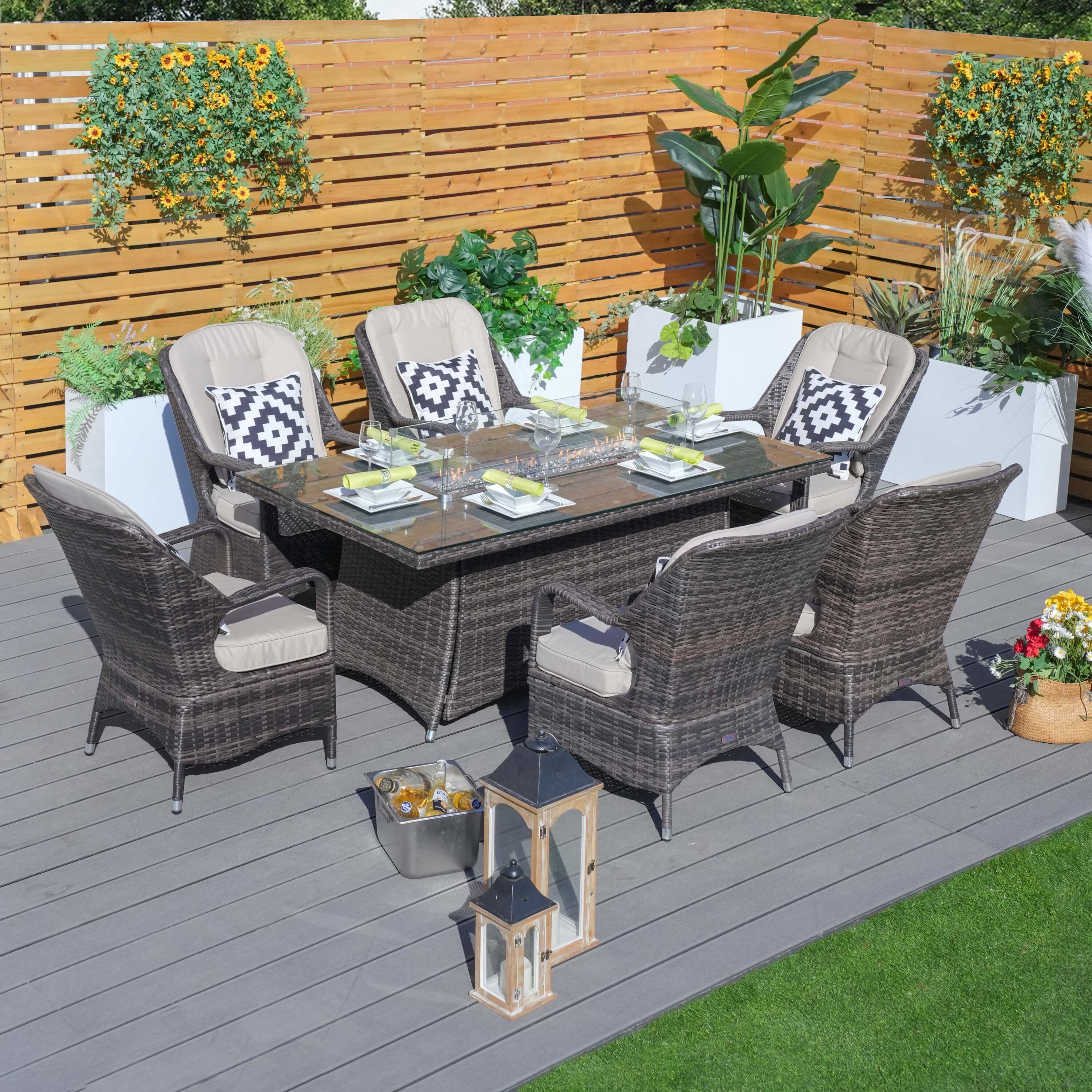 Direct Wicker DWG-1106R-BR Patio-Dining-Sets - View #2