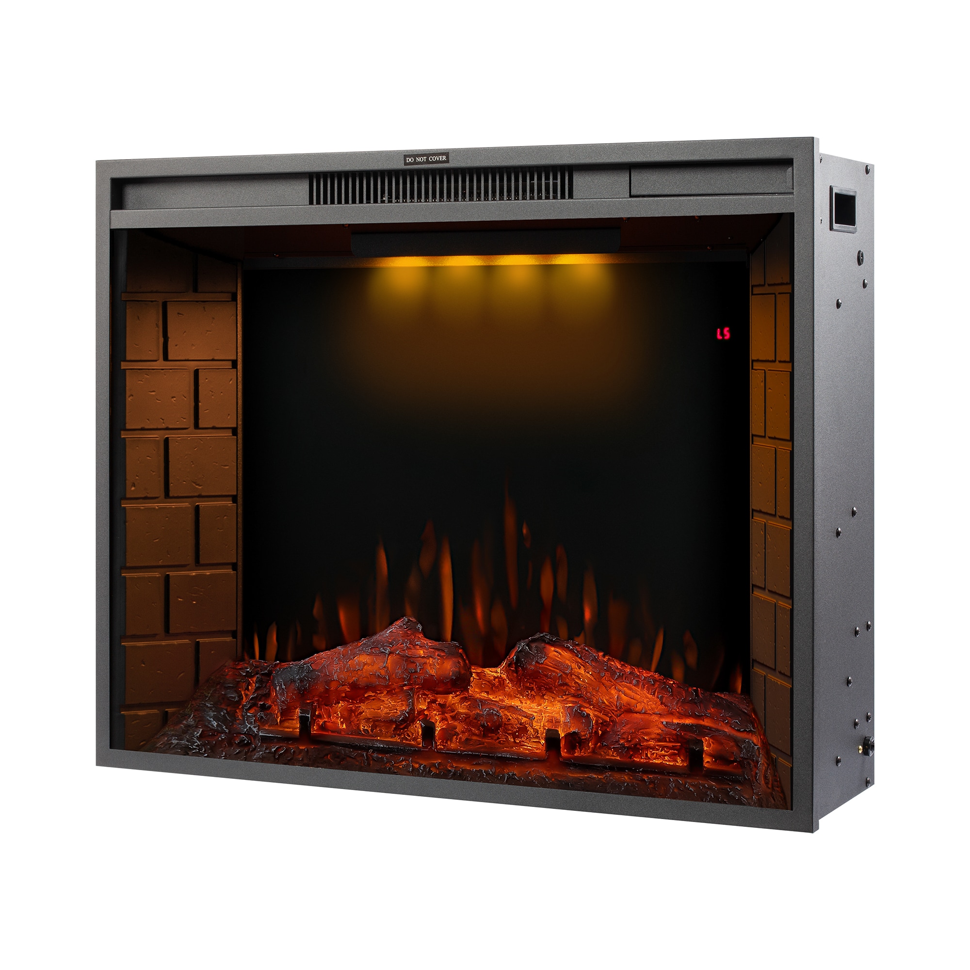 CASAINC TR-83428IN 28-in W Black Fan-forced Electric Fireplace