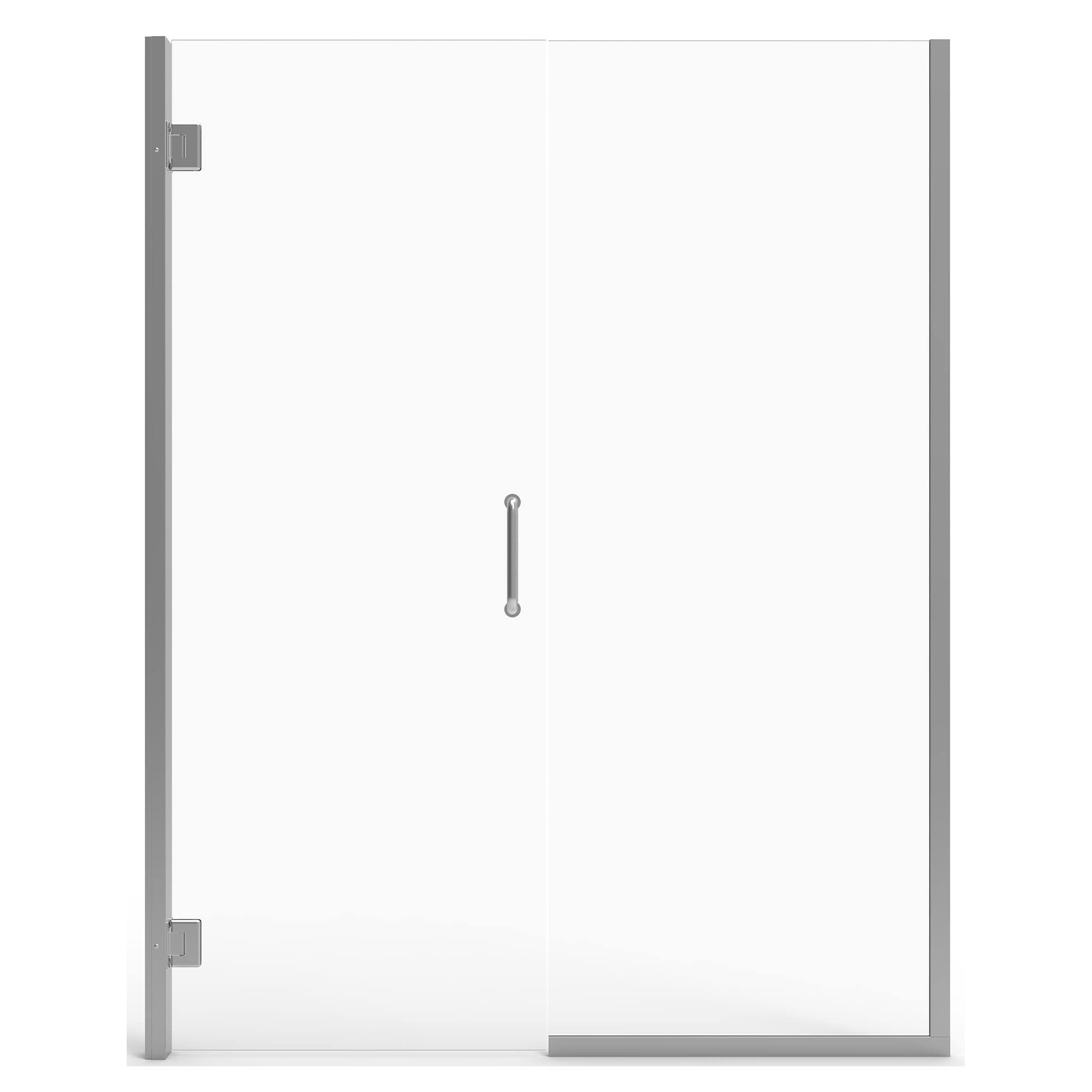 Silver Shine 46-in to 47-in x 72-in Frameless Hinged Soft Close Shower Door | - American Standard AM00814400.213